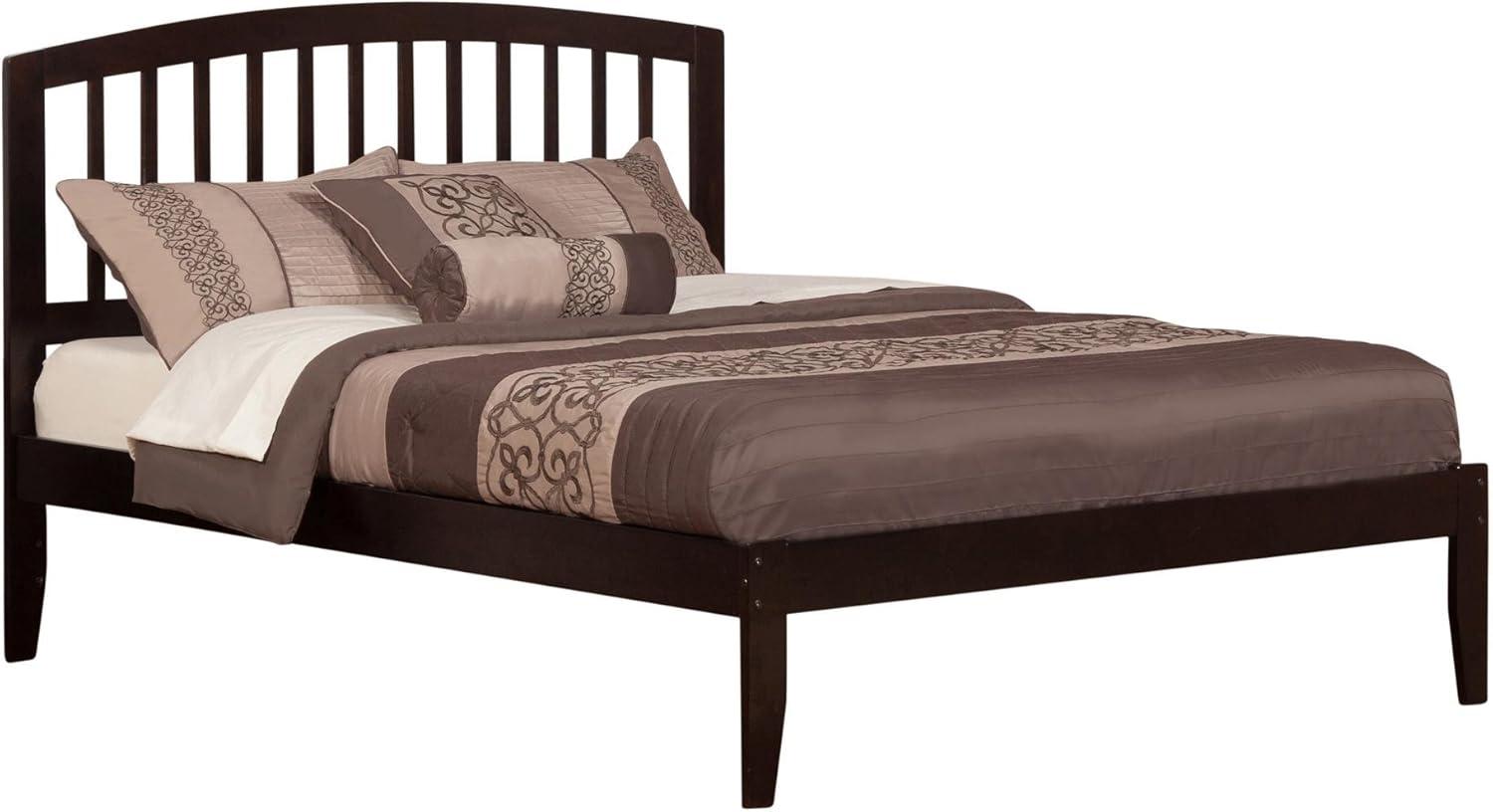 Richmond Queen Espresso Wood Platform Bed with Slats