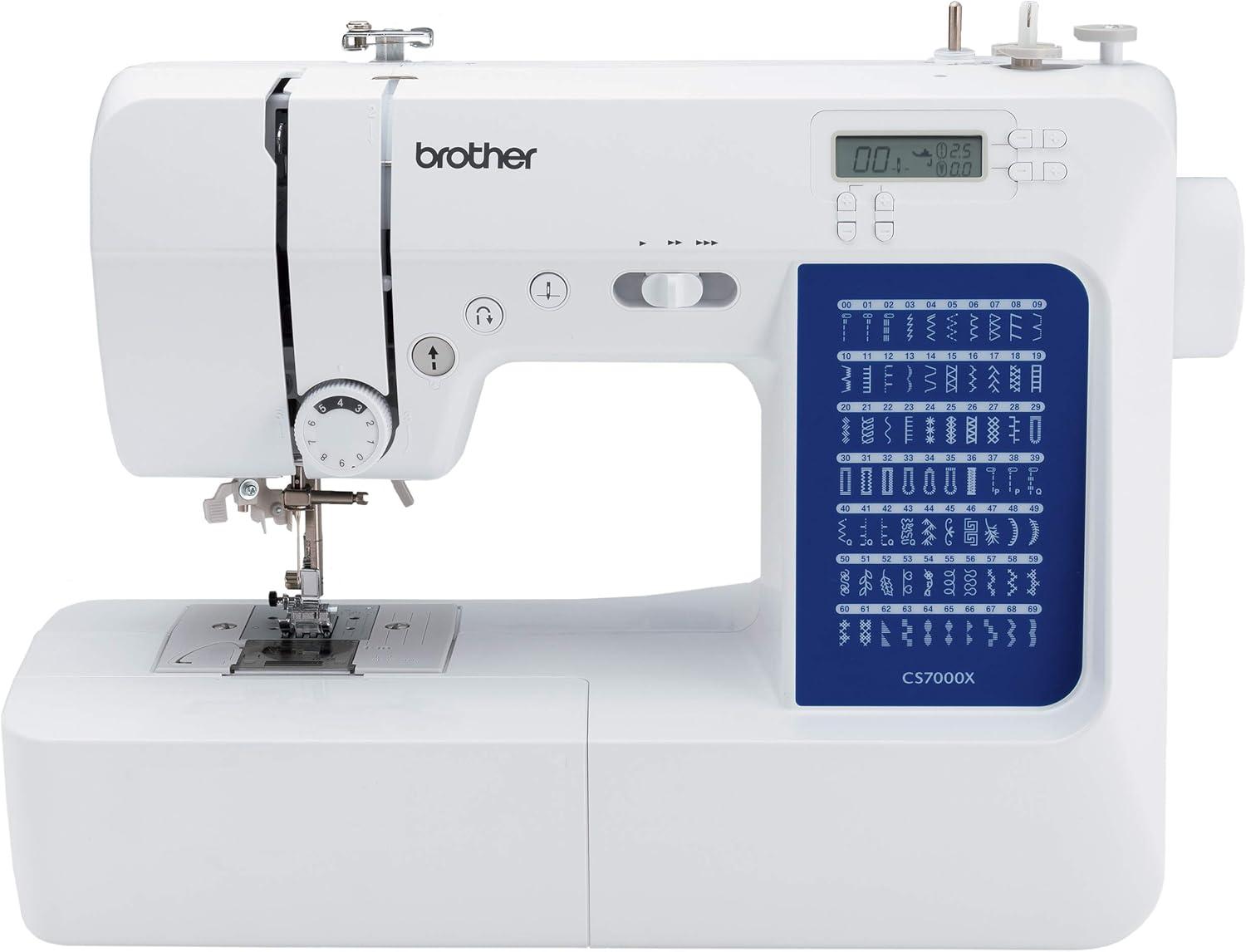 Brother CS7000X White Computerized Sewing and Quilting Machine with Wide Table