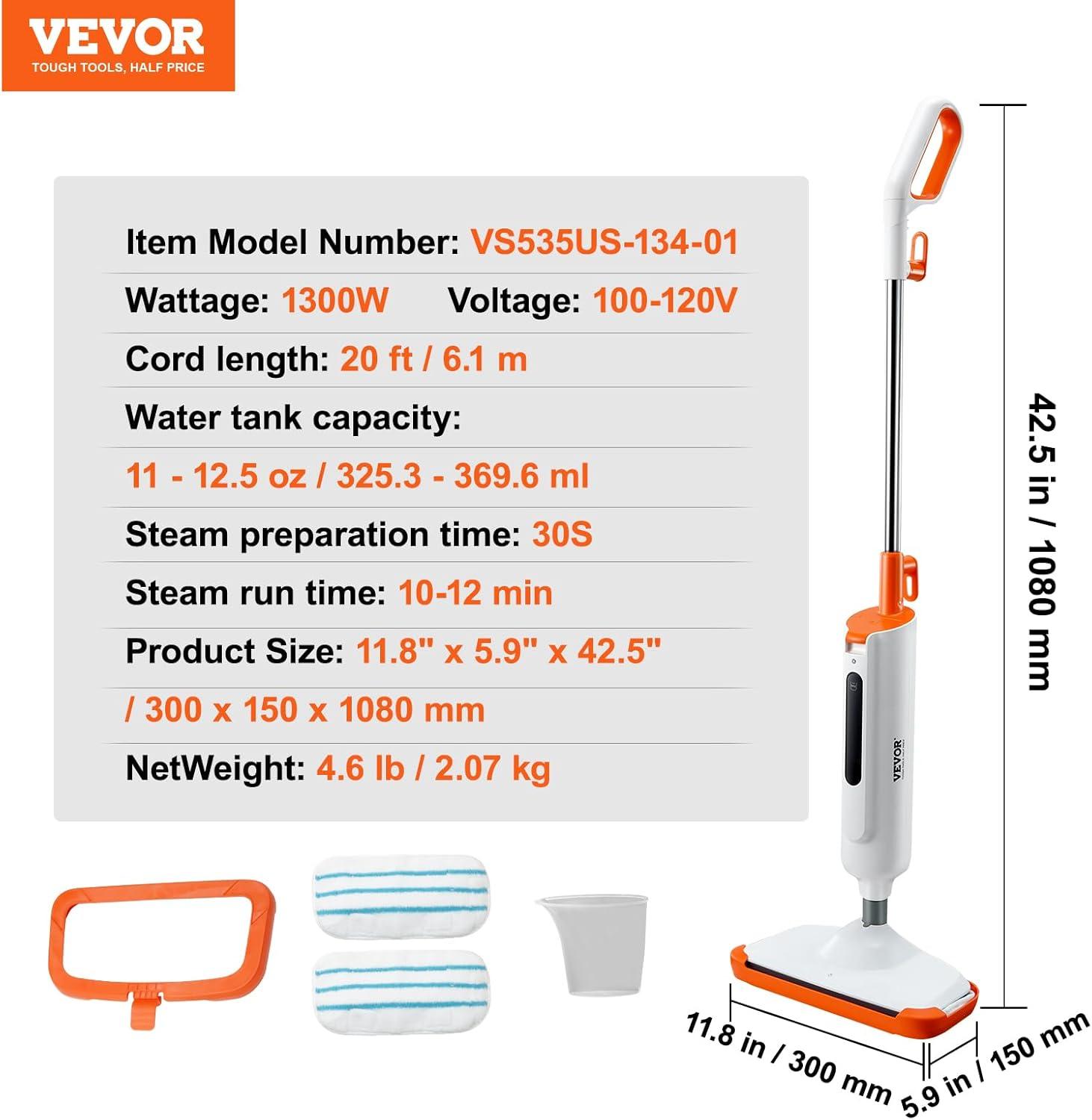 VEVOR Bagless Steam Cleaner & Steam Mop