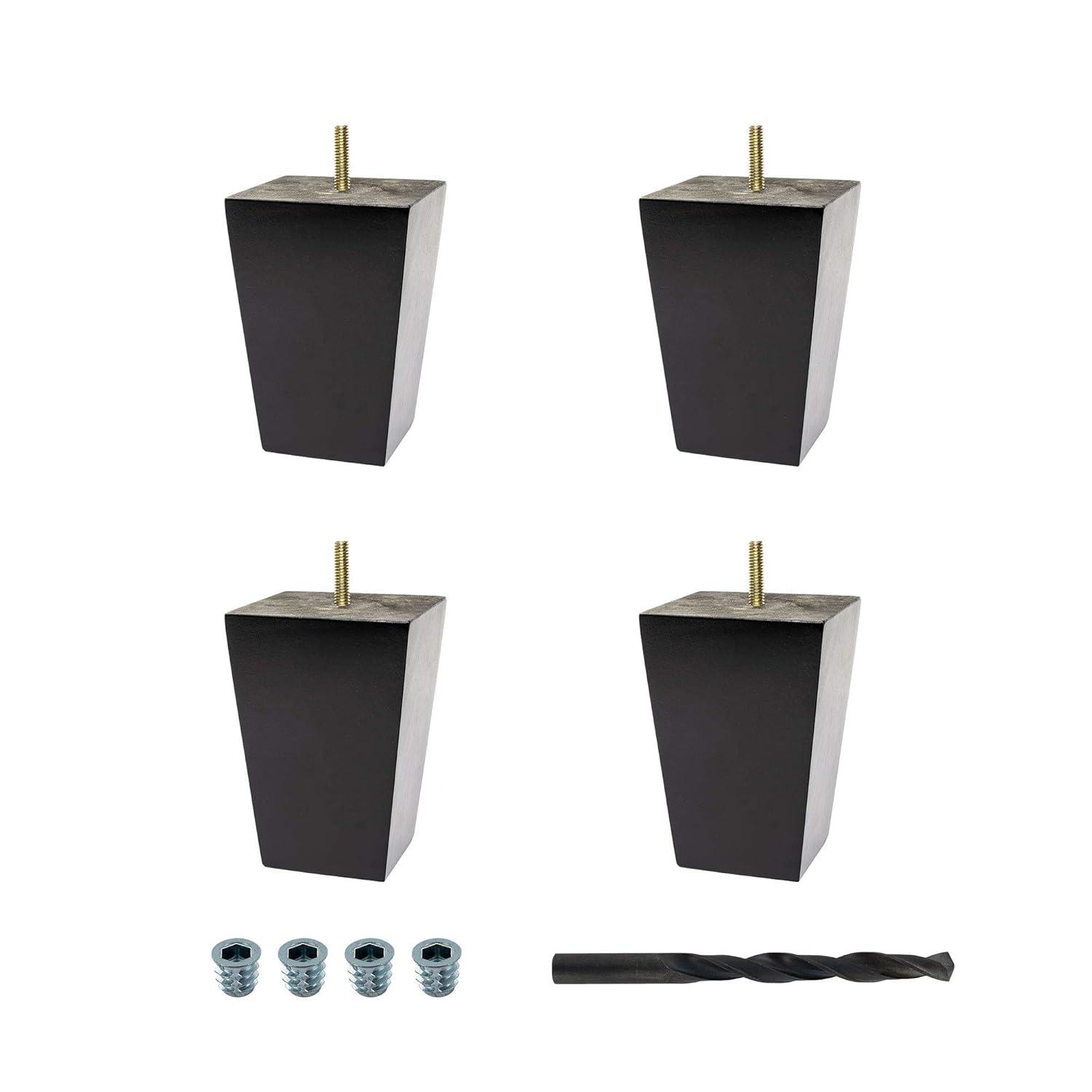 Architectural Products by Outwater L.L.C. Solid Hardwood Square Bun Foot (Set of 4)