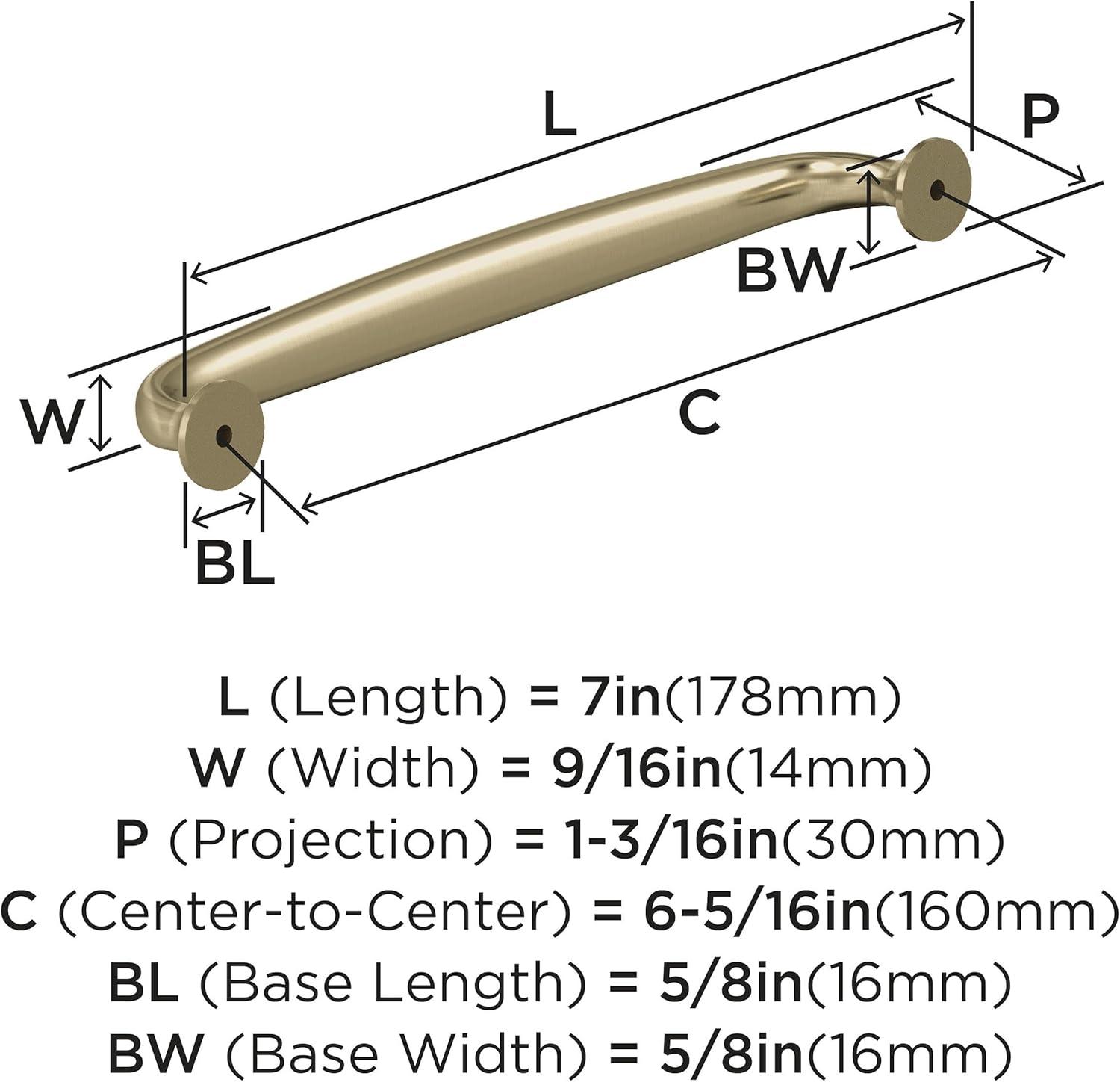 Golden Champagne 6-5/16" Matte Bronze Cabinet Pull with Mounting Hardware