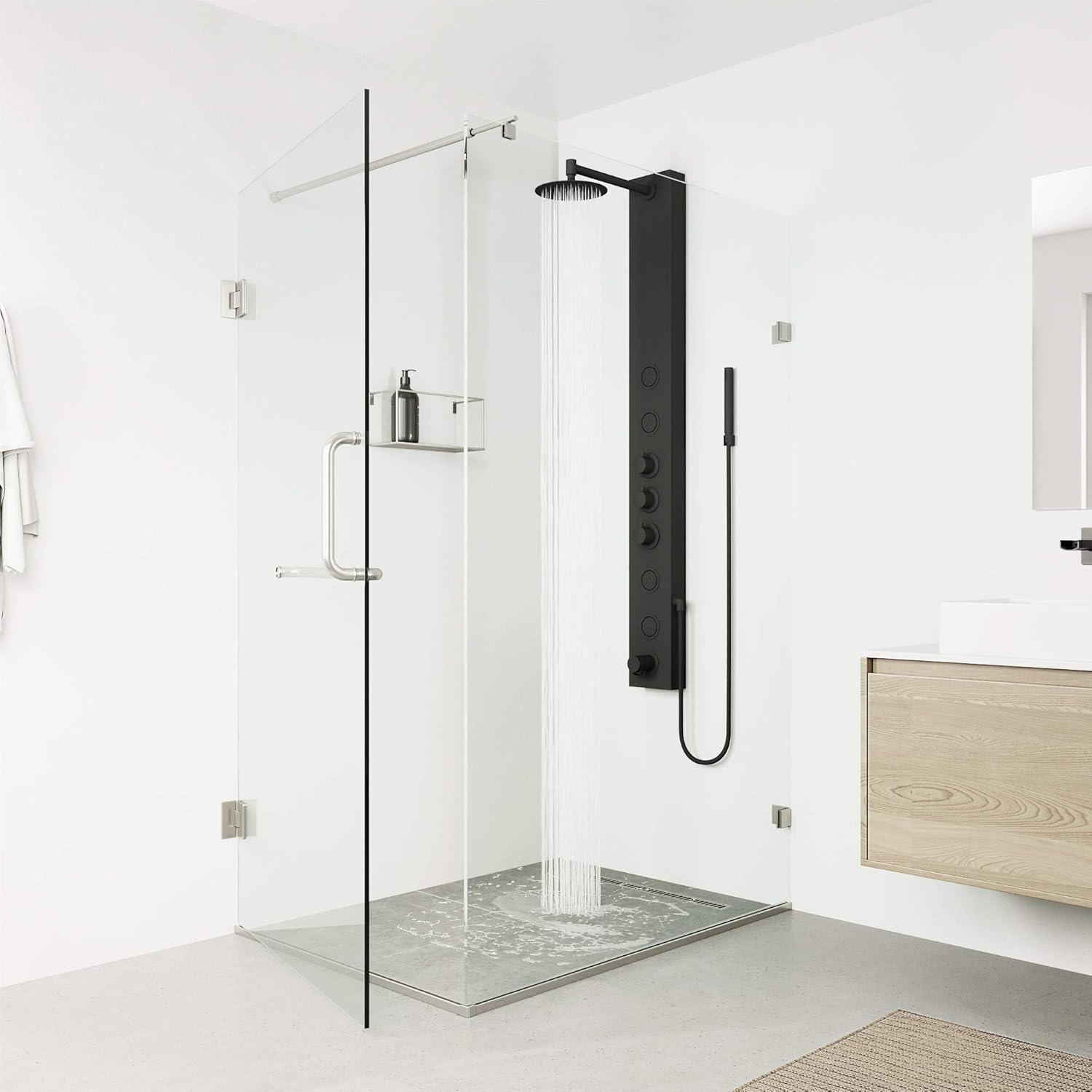 Bowery 59" H X 6" W 4-Jet Shower System &Tub Filler with Hand Shower Wand and Adjustable Shower Head