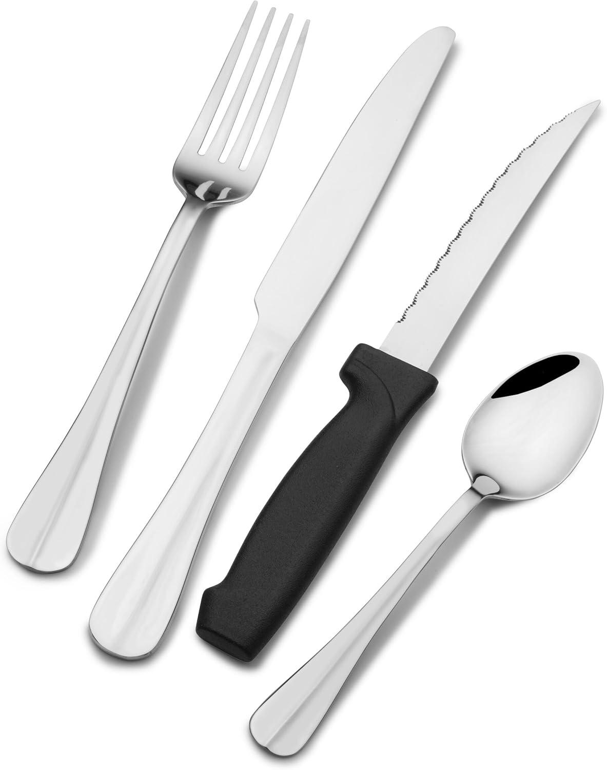 Pfaltzgraff Simplicity 16-Piece 18.0 Flatware Set, Service for 4 with Steak Knives