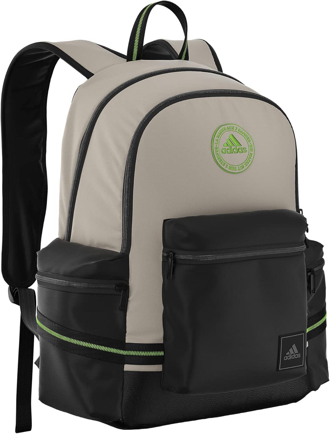 Adidas City Icon Unisex Backpack with Laptop Sleeve - Black/Wonder Beige