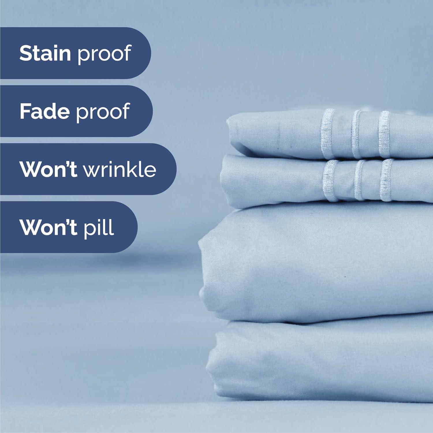 CGK Linens 4 Piece Sheet Set Premium Cooling, Soft & Wrinkle Free Sheet Set
