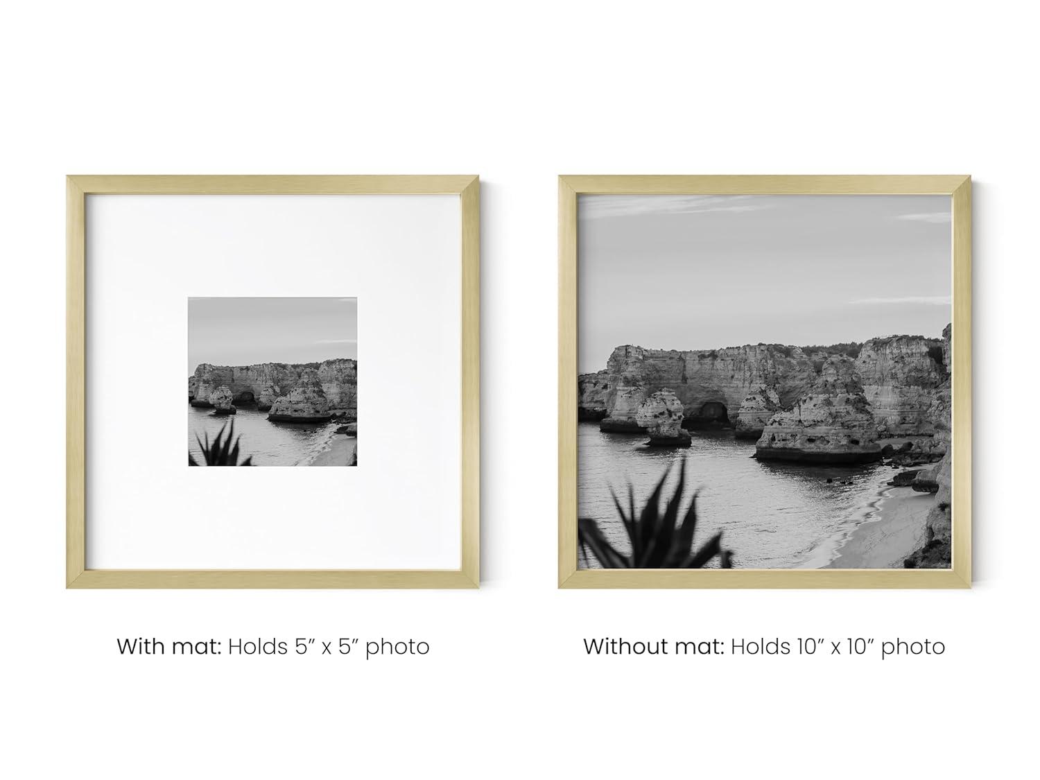 Matted Square Metal Picture Frames (Set of 1)