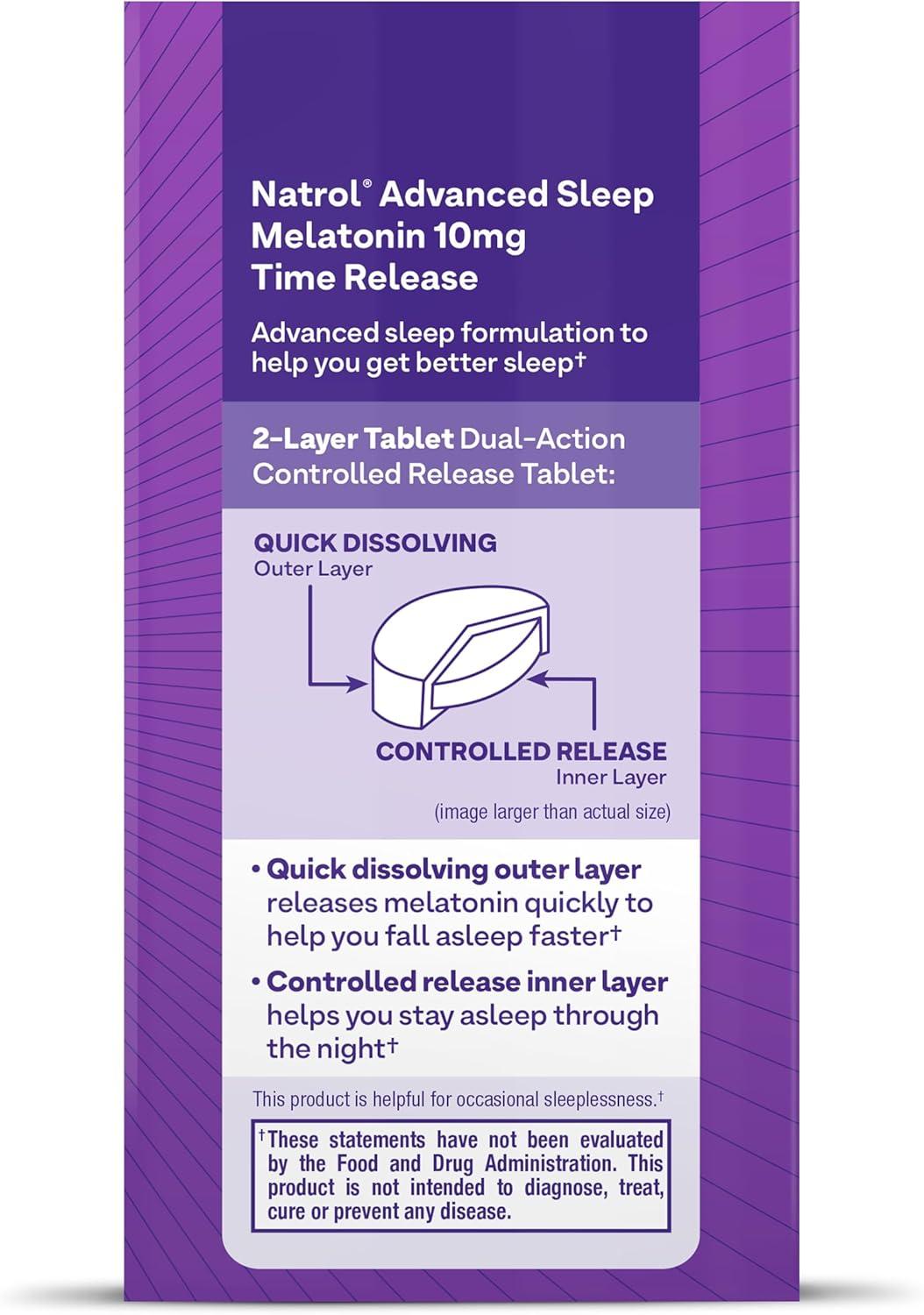Natrol Advanced Melatonin, Sleep, 10 mg, 100 Tablets