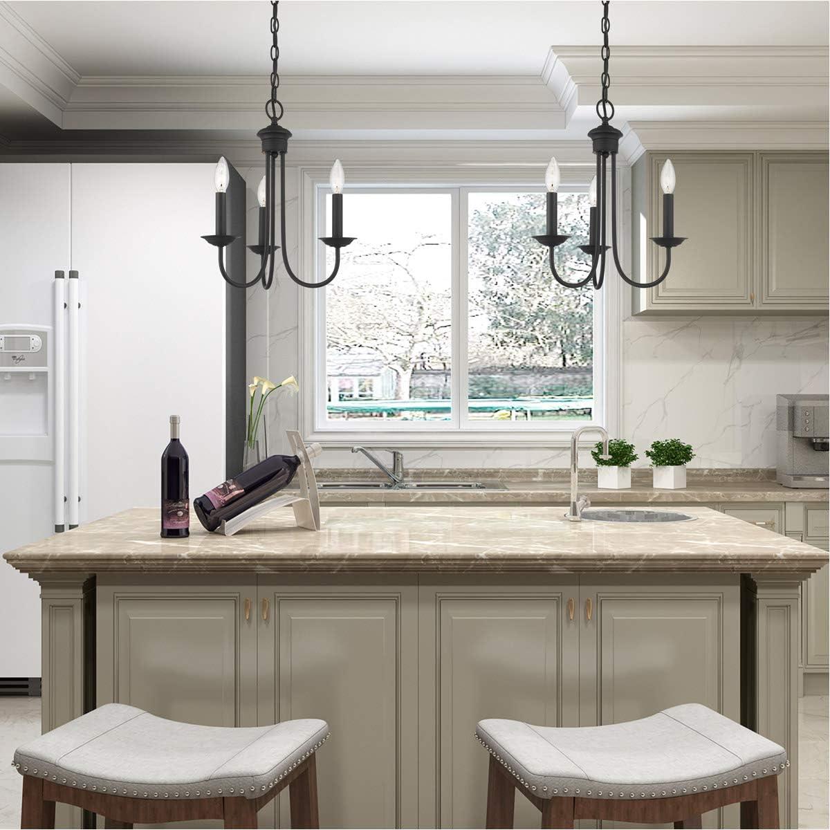 Livex Lighting Estate 3 - Light Chandelier in  Black