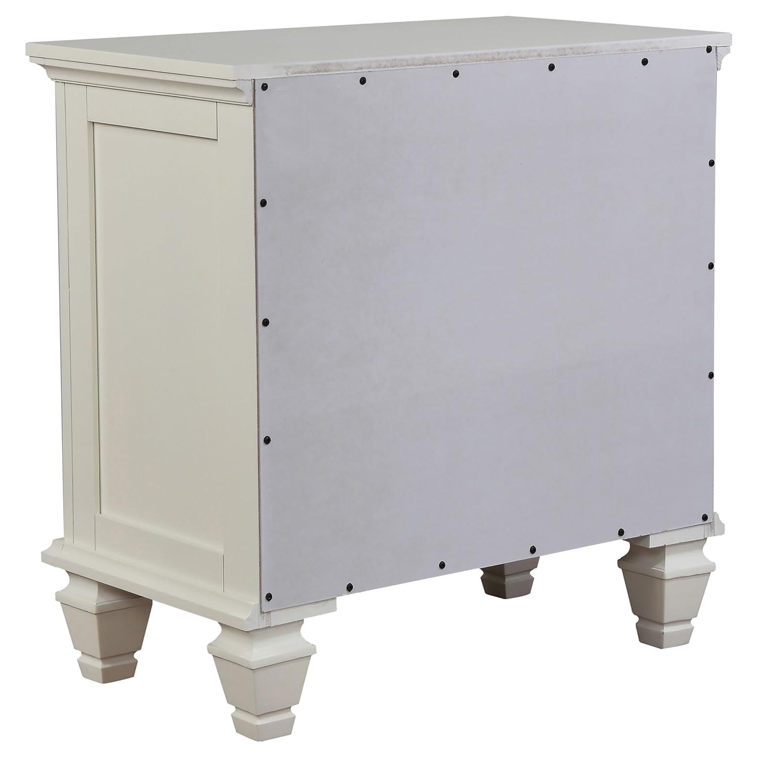 Coaster Sandy Beach Coastal 3-Drawer Wood Nightstand in White