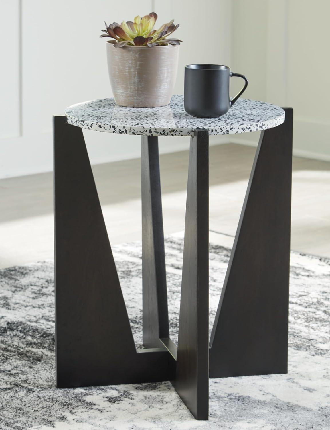 Signature Design by Ashley Tellrich Accent Table, Black & White