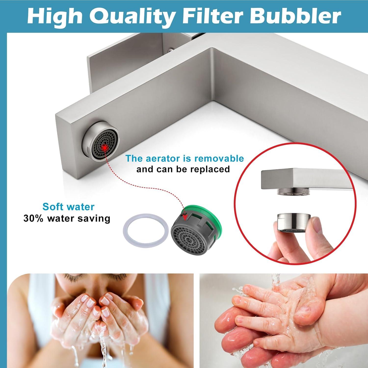 Midanya Bathroom Sink Faucet 1 Hole Single Handle Deck Mount Lavatory Bathroom Faucet Include Cover Plate Stainless Steel Commercial,with Pop Up Drain,Brushed Nickel