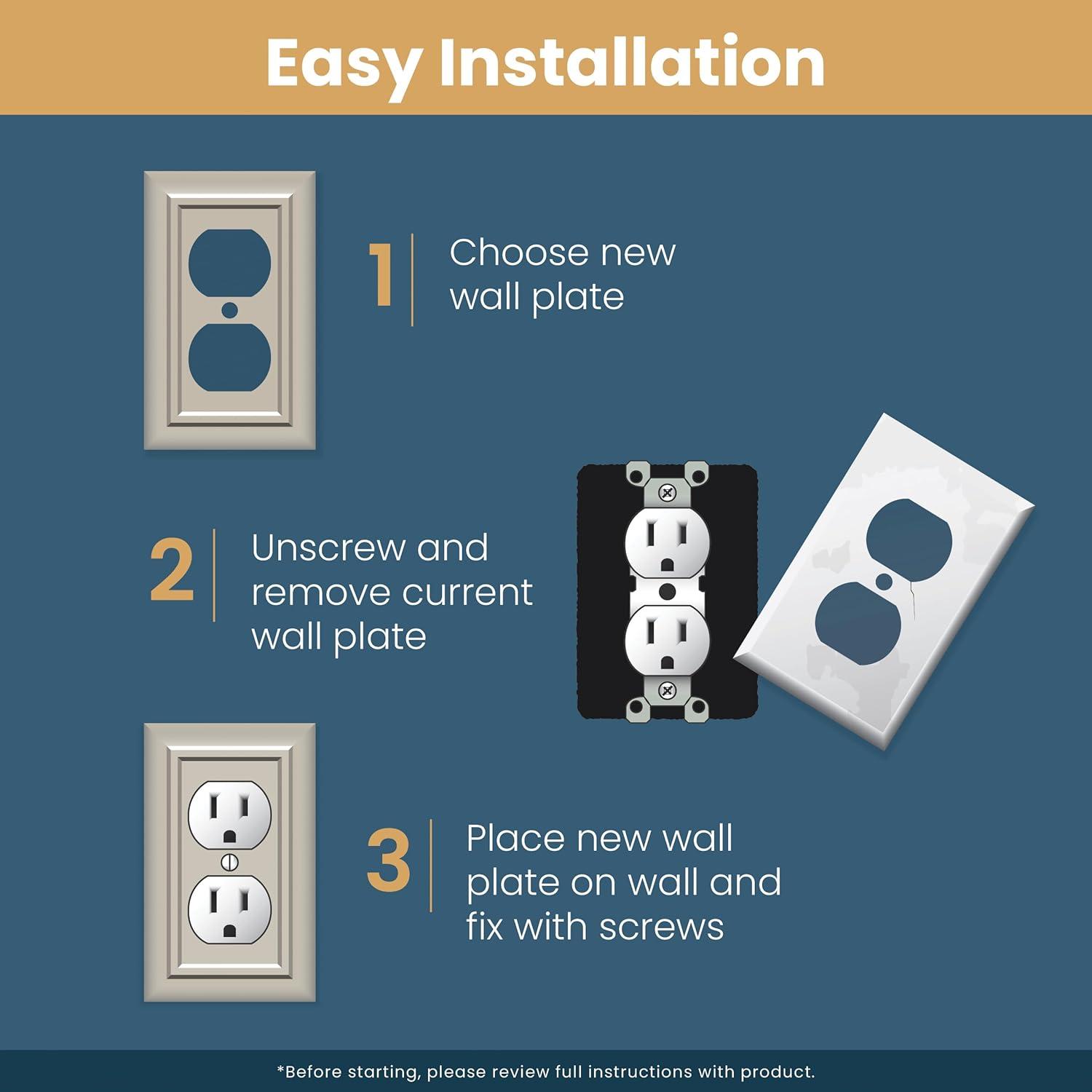 Classic Architecture 1-Gang Duplex Outlet Wall Plate