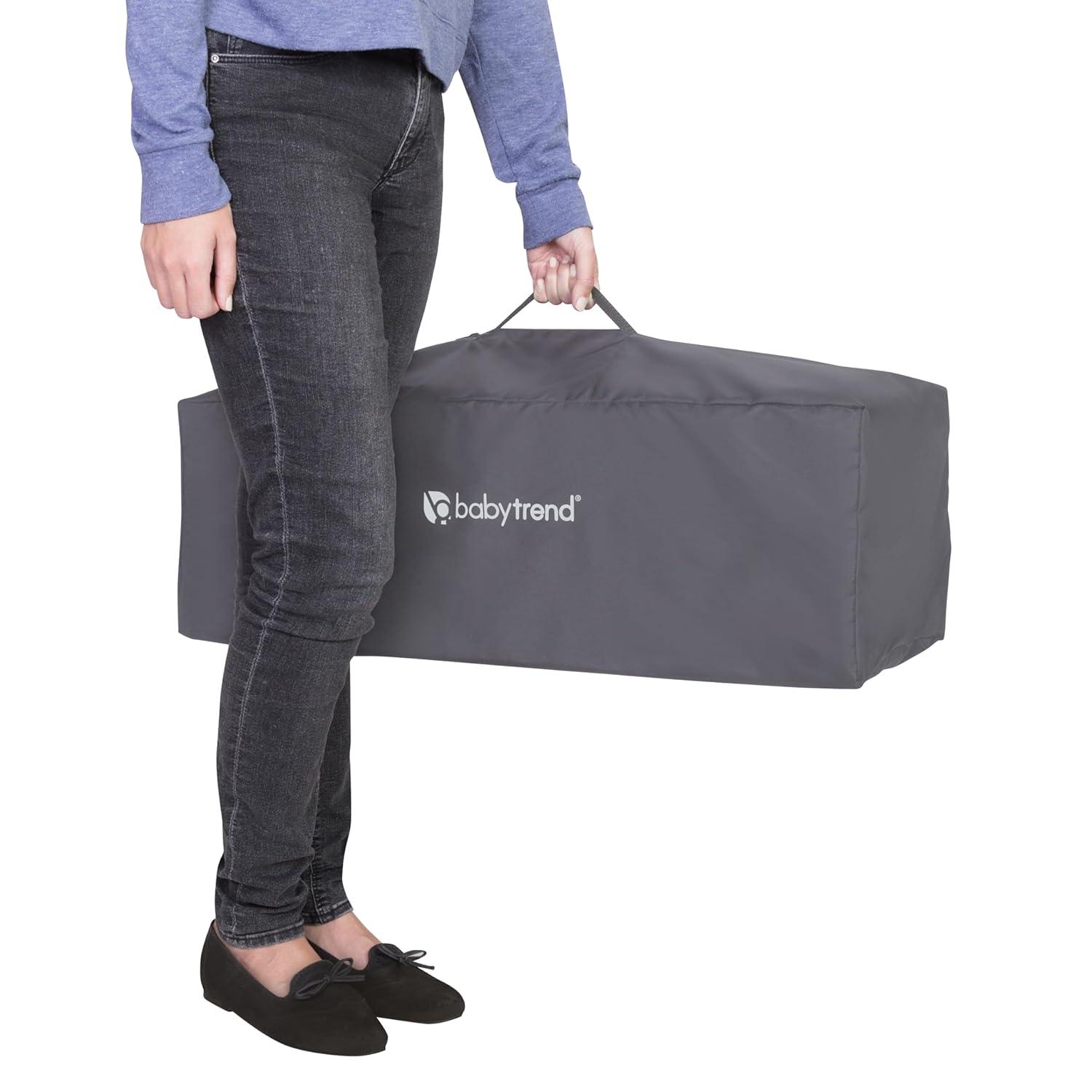 Baby Trend Nursery Den Playard with Snooze Pod and Flip Over Changer - Diamond Sage