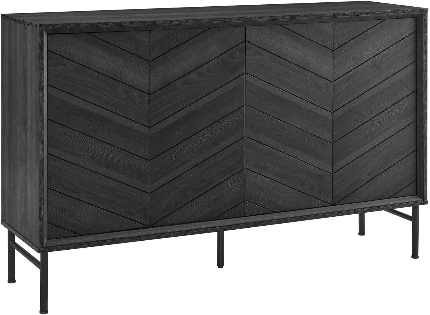 Modway Harper Chevron Sideboard in Black