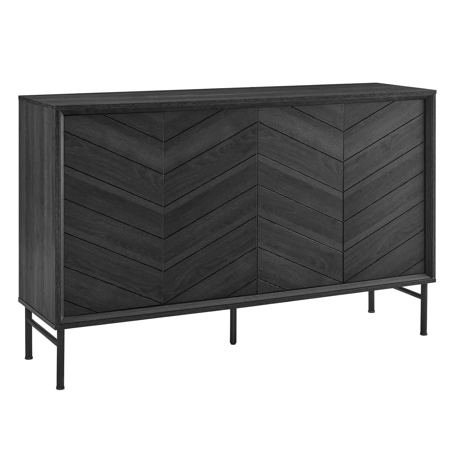 Modway Harper Chevron Sideboard in Black