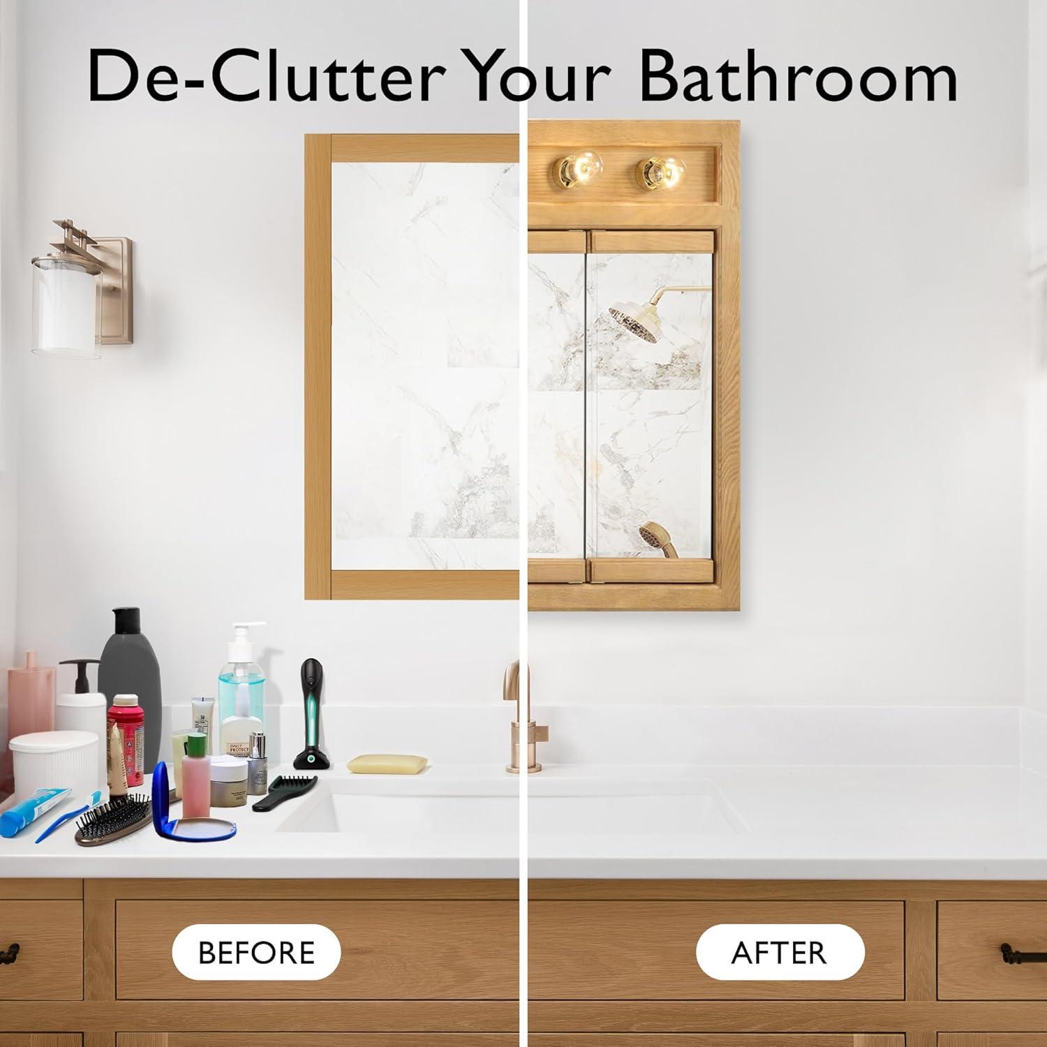 Design House Wall Mount Richland 30" Bathroom Cabinet, Nutmeg Oak