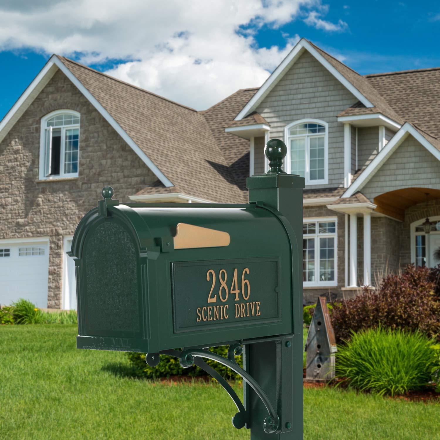 Whitehall Products Green Deluxe Mailbox Package, 16538