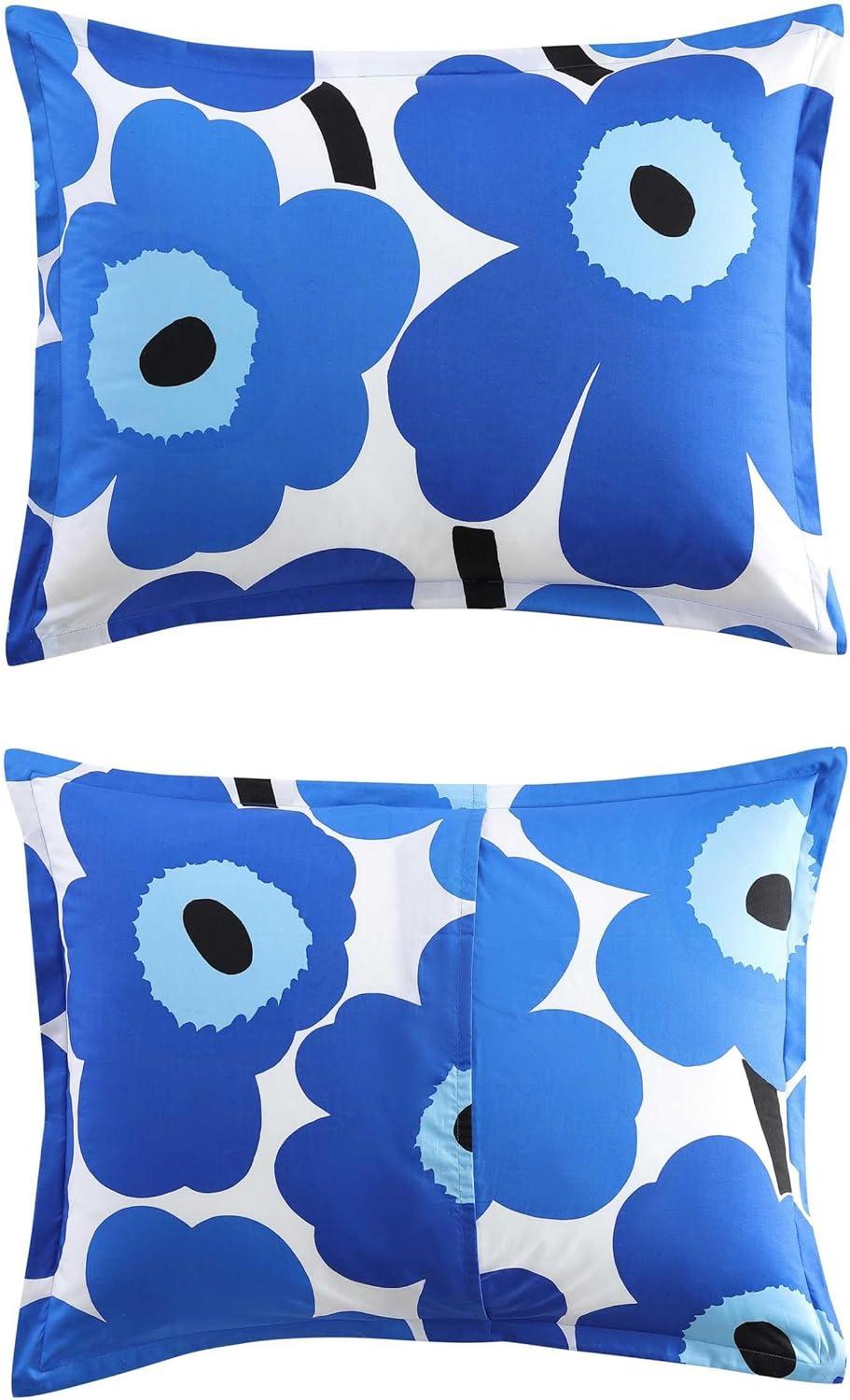 Marimekko Unikko Blue Cotton Duvet Cover Set