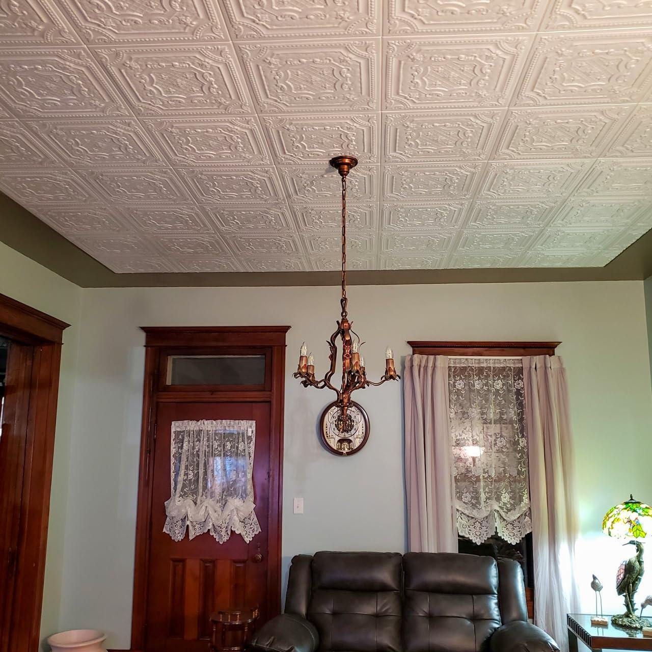 Rusted Steel Foam Glue-up Ceiling Tile, 20x20 Square