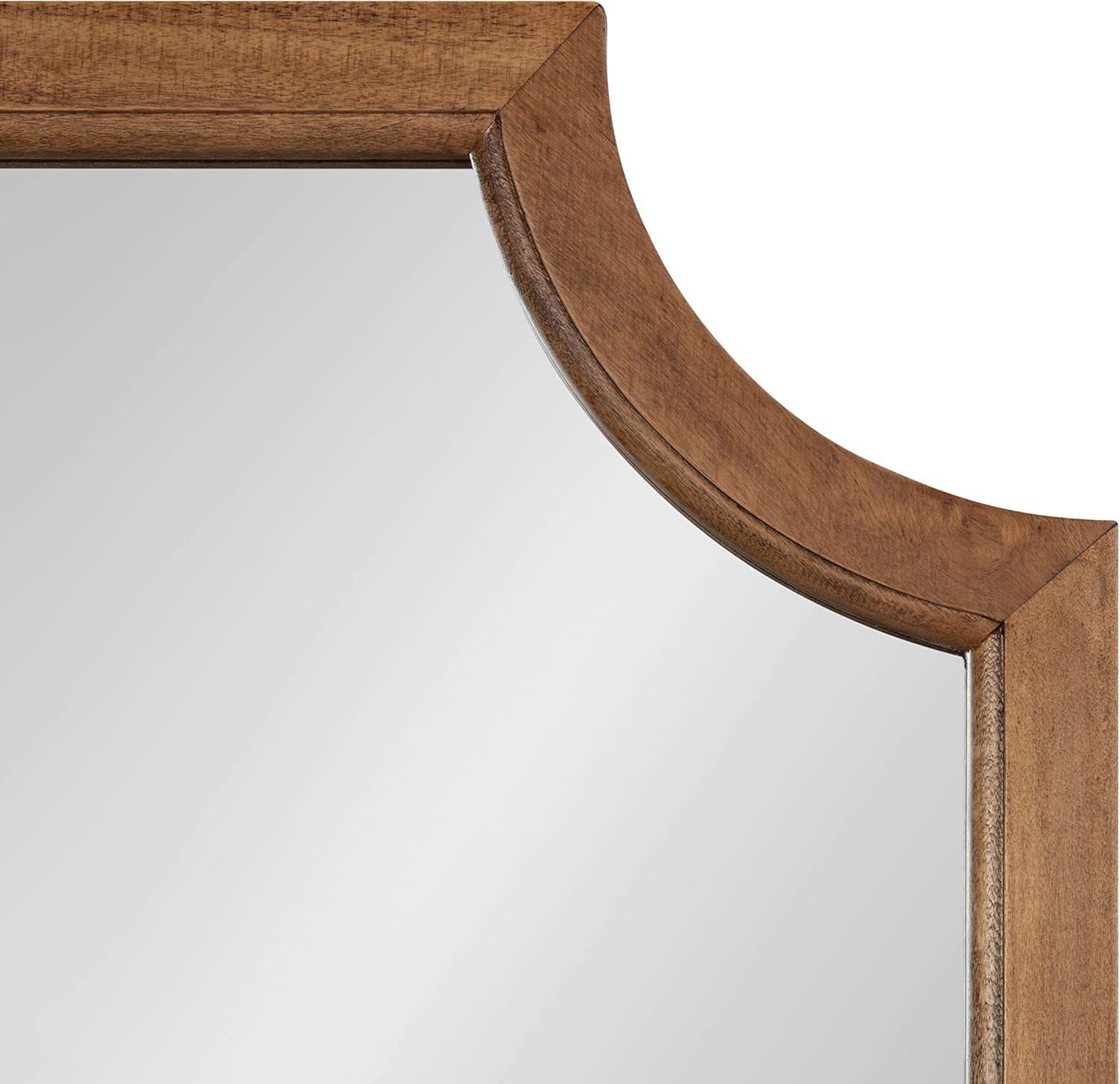 Kate and Laurel Hogan Wood Framed Mirror with Scallop Corners