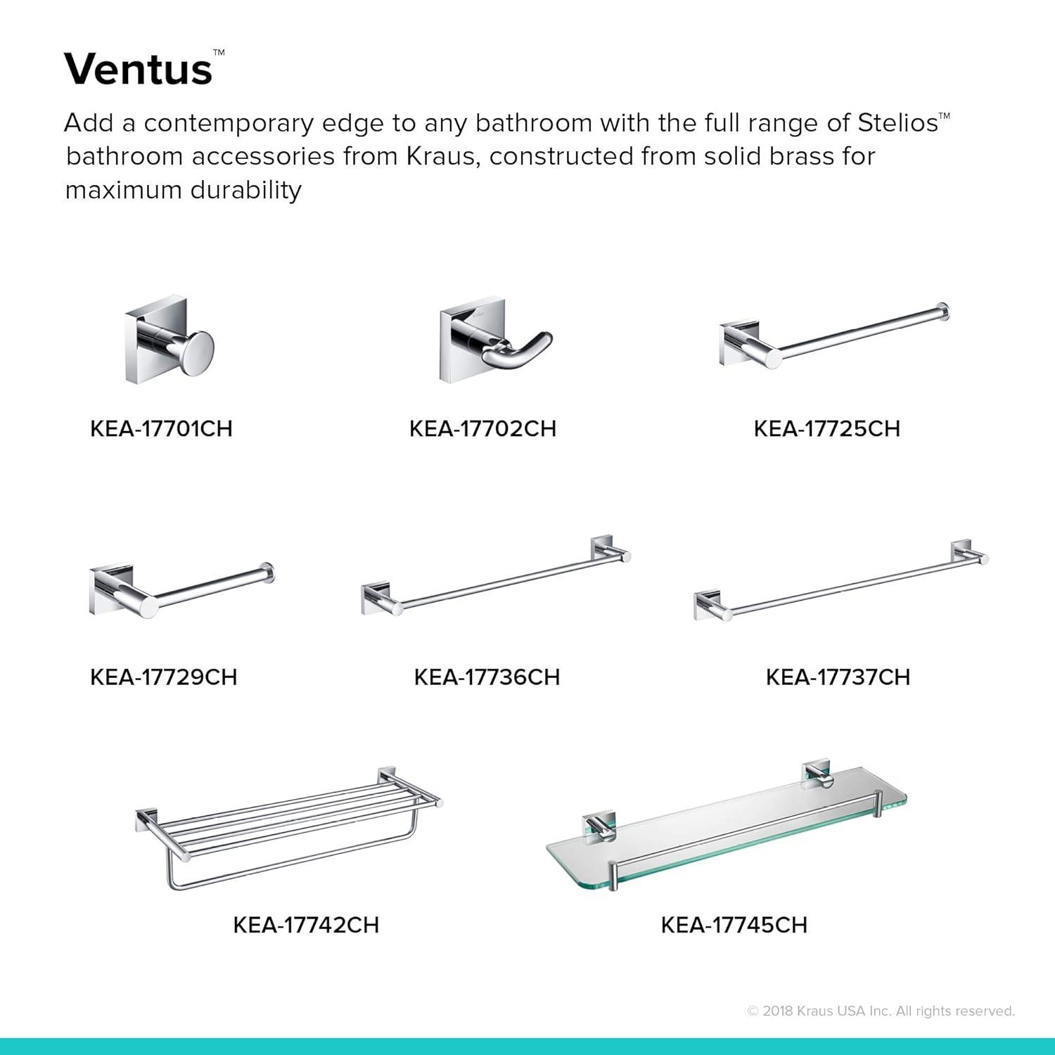 Ventus 25.38" Wall Mounted Towel Bar