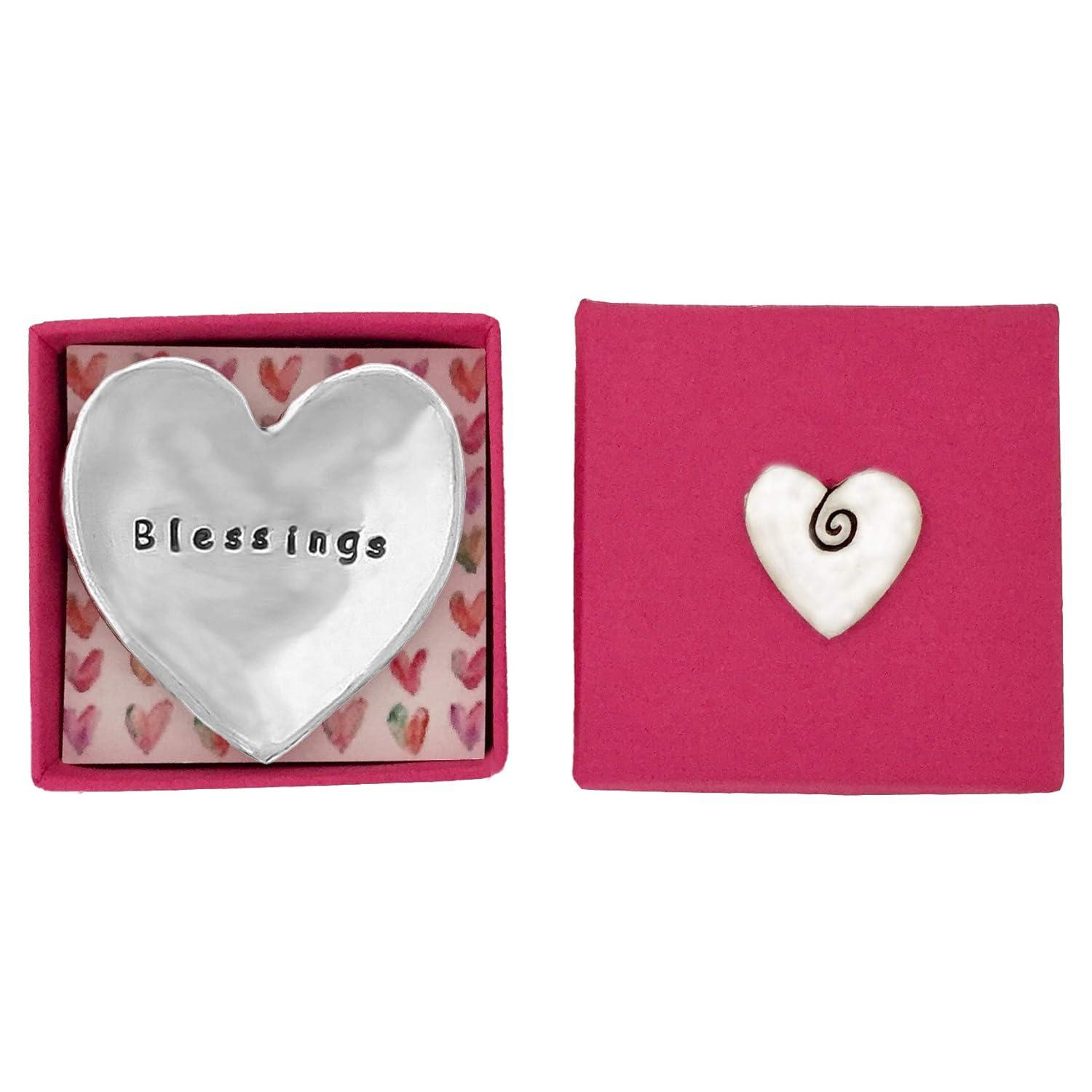 Basic Spirit Blessings Pewter Trinket Bowl Ring Dish Handcrafted Gift Box Inspirational
