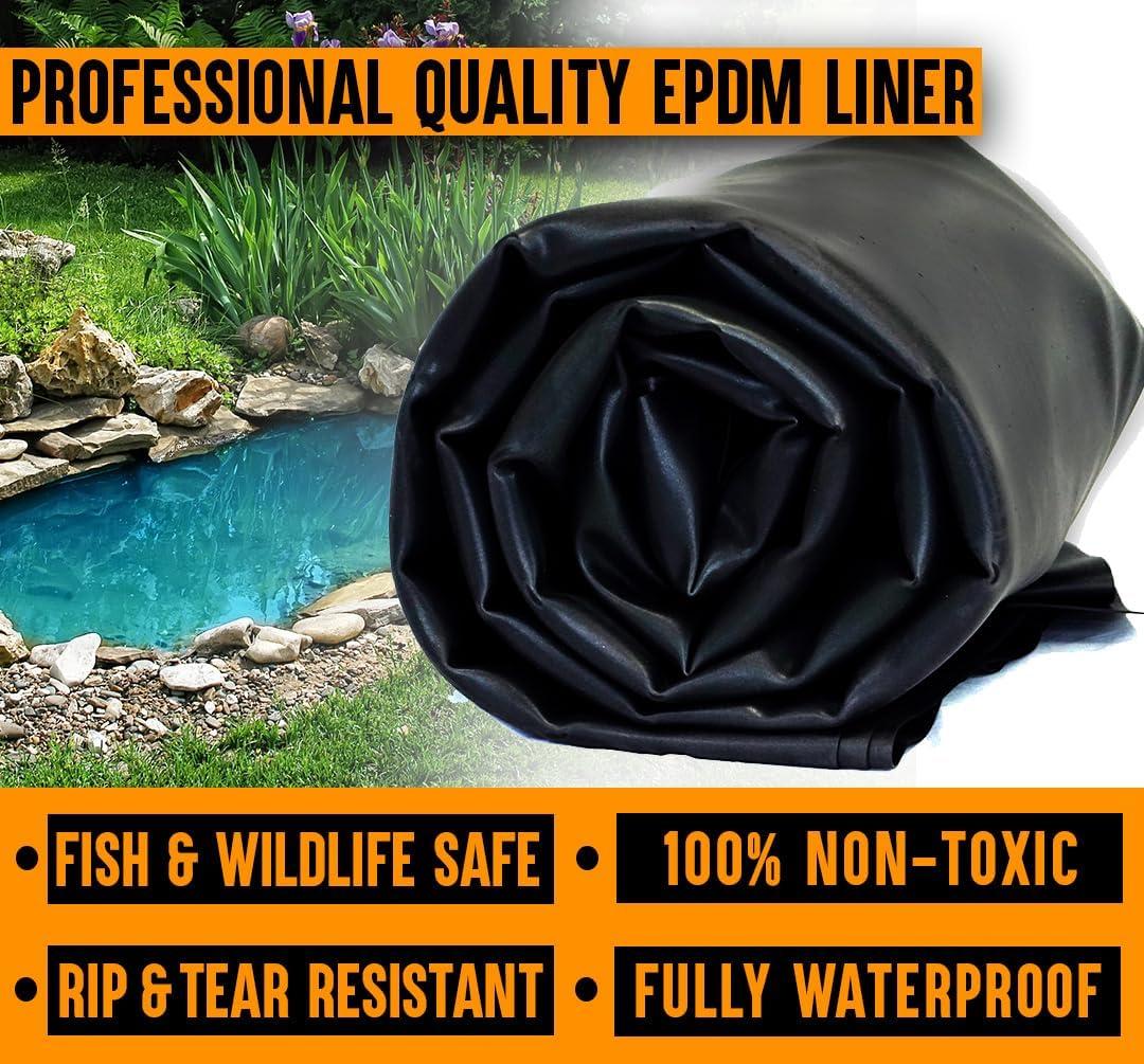 LIFEGUARD POND LINER 10 ft. x 10 ft. 45 Mil EPDM Rubber - LG10X10-45