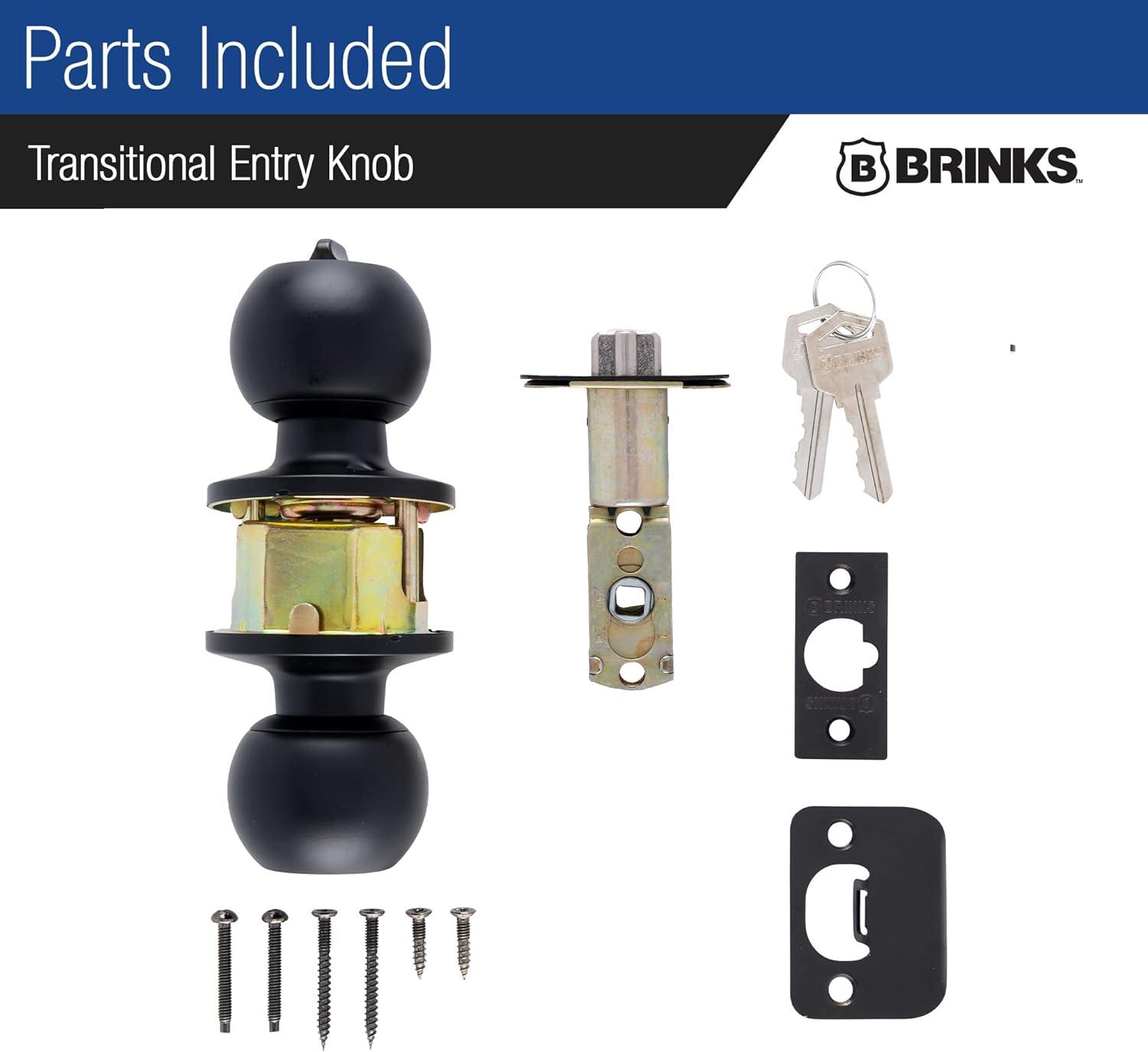 Brinks Raleigh Series Keyed Entry Transitional Ball Knob
