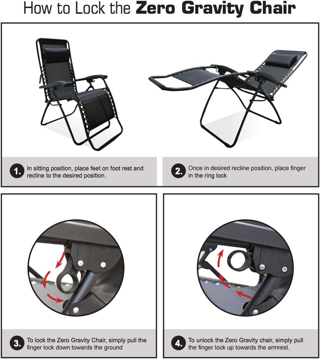 Caravan Sports Oversized Zero Gravity Chair - Blue