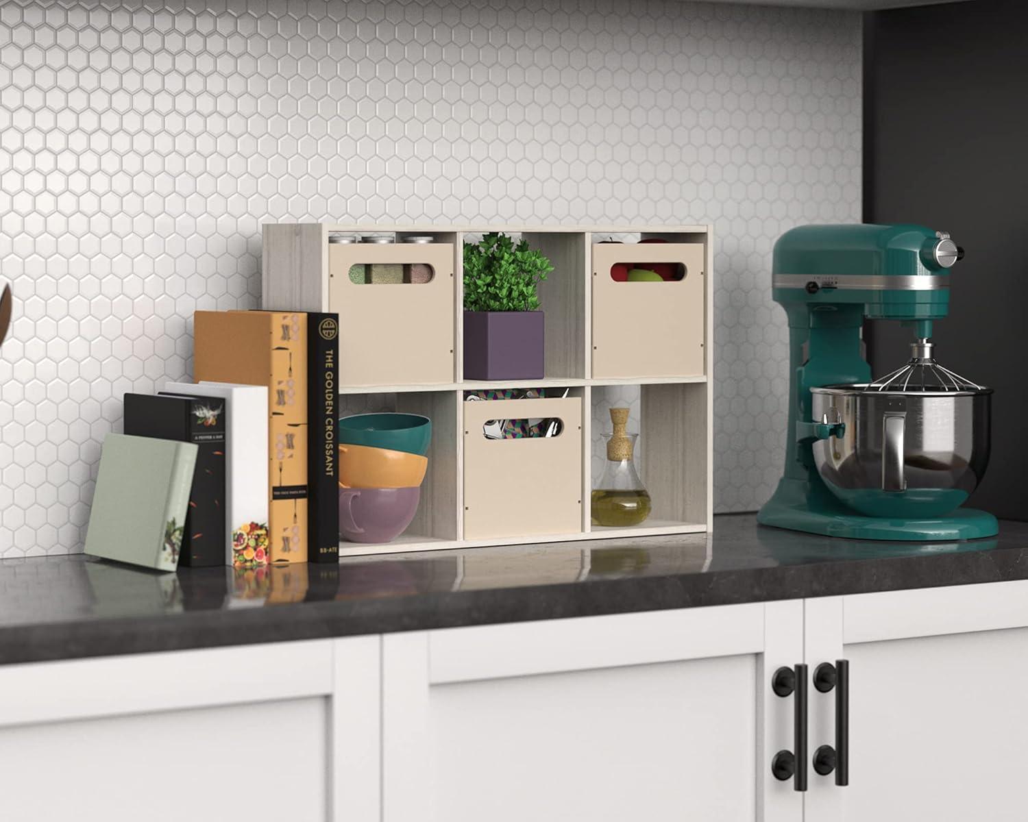 Mini 6-Cube Desktop or Wall Mounted Bookcase