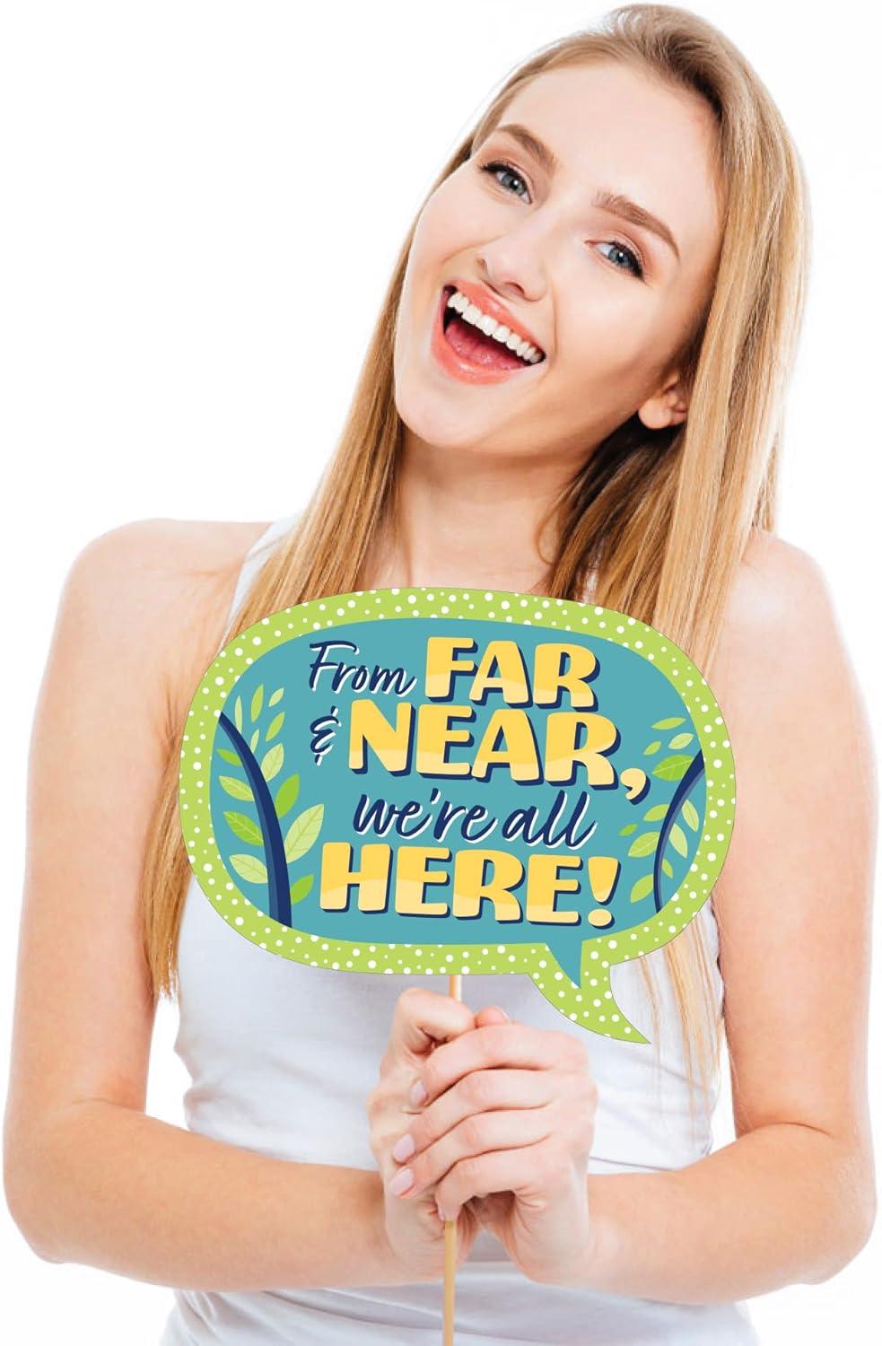 Big Dot of Happiness Funny Colorful Family Reunion - Family Gathering Party Photo Booth Props Kit - 10 Piece