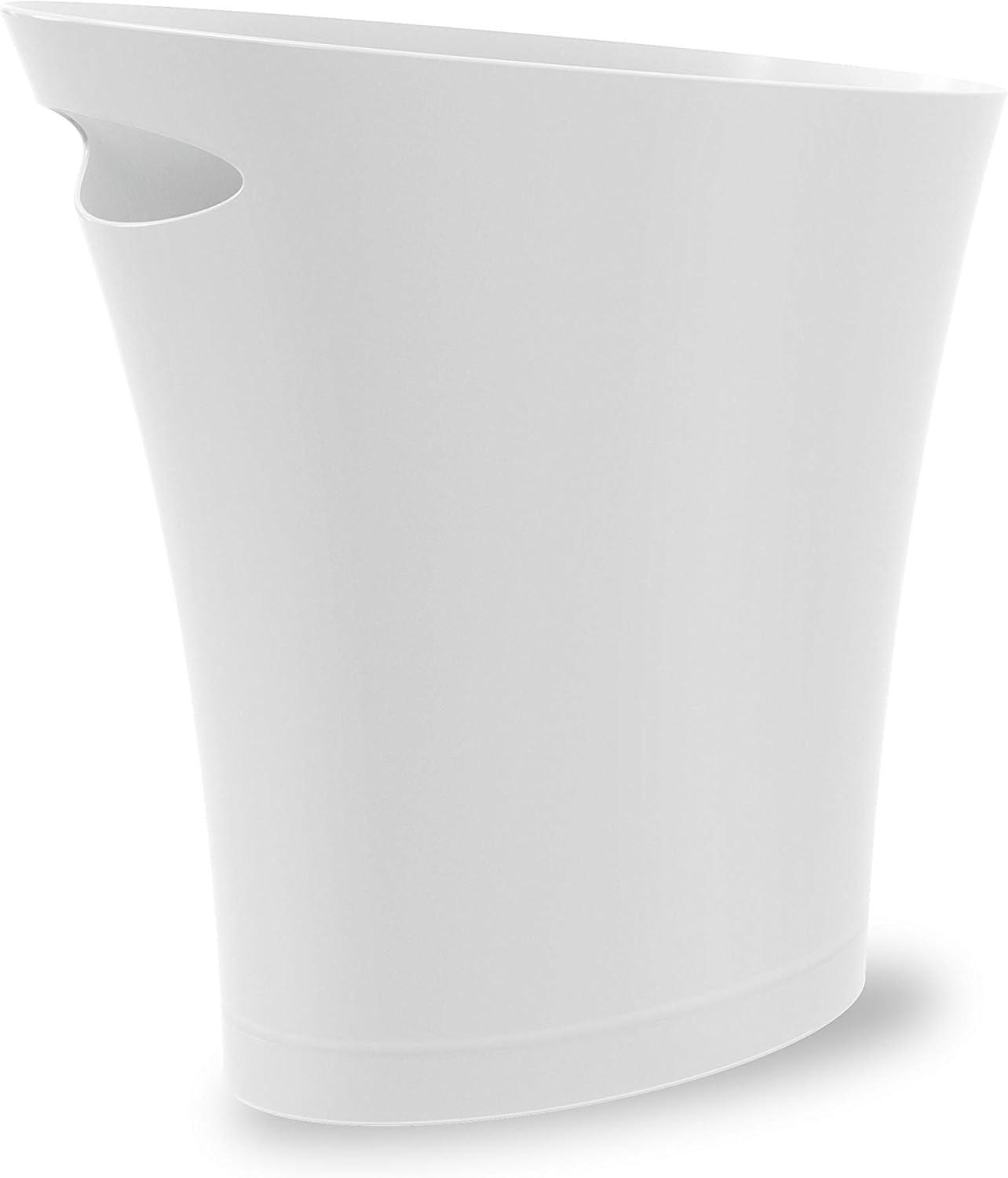 Skinny Plastic Open Waste Basket - 2 Gallons