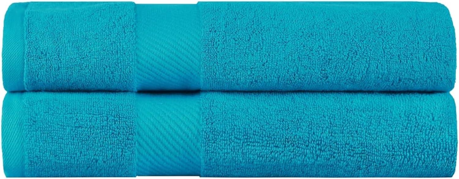 Superior Kendell Egyptian Cotton Bath Sheets, Set of 2, Capri Breeze