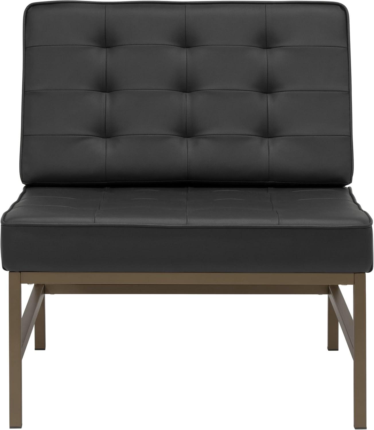 Ashlar Bonded Leather Tufted Chair - Studio Designs Home