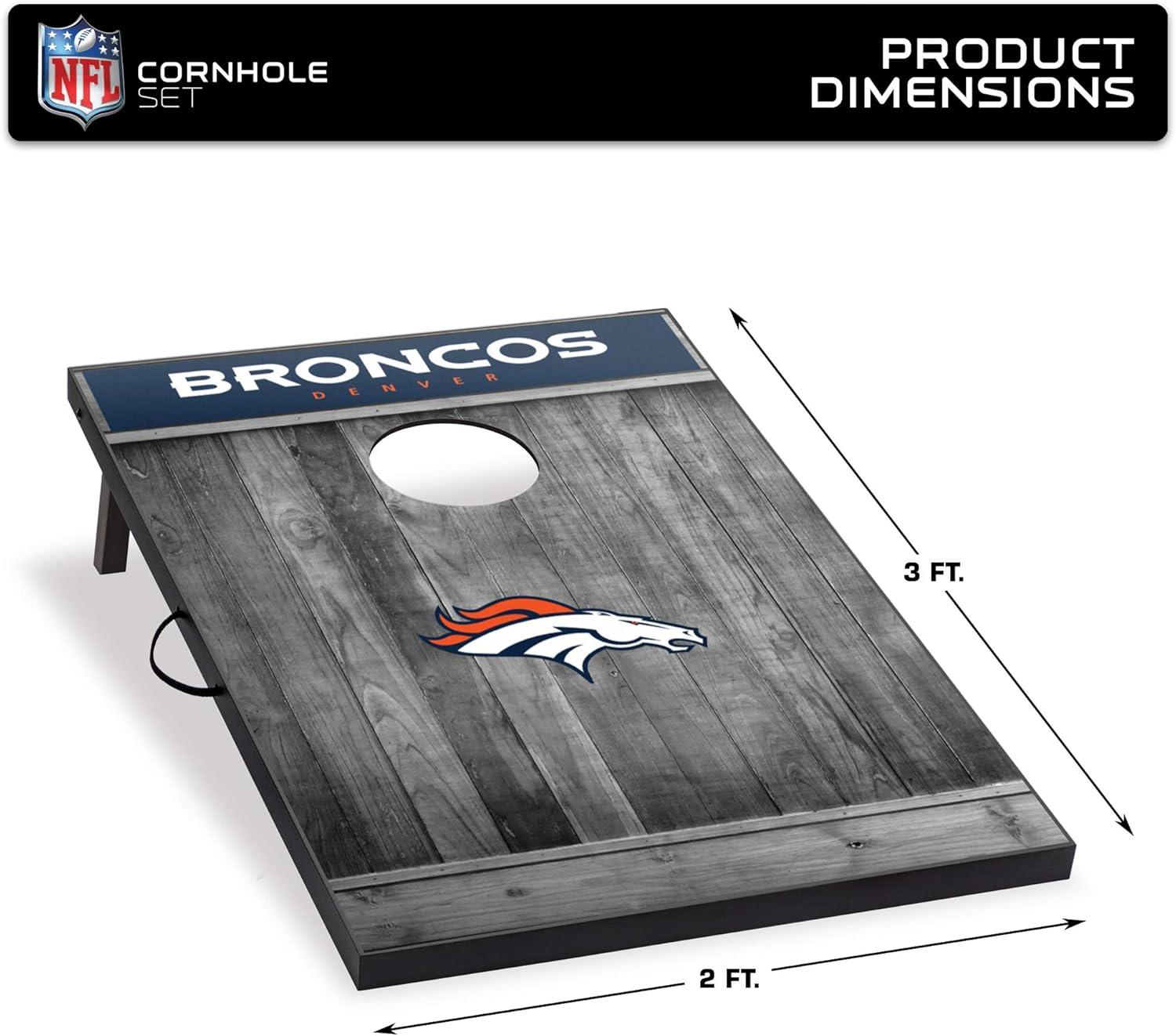 Denver Broncos Gray MDF Cornhole Board Set with Bean Bags