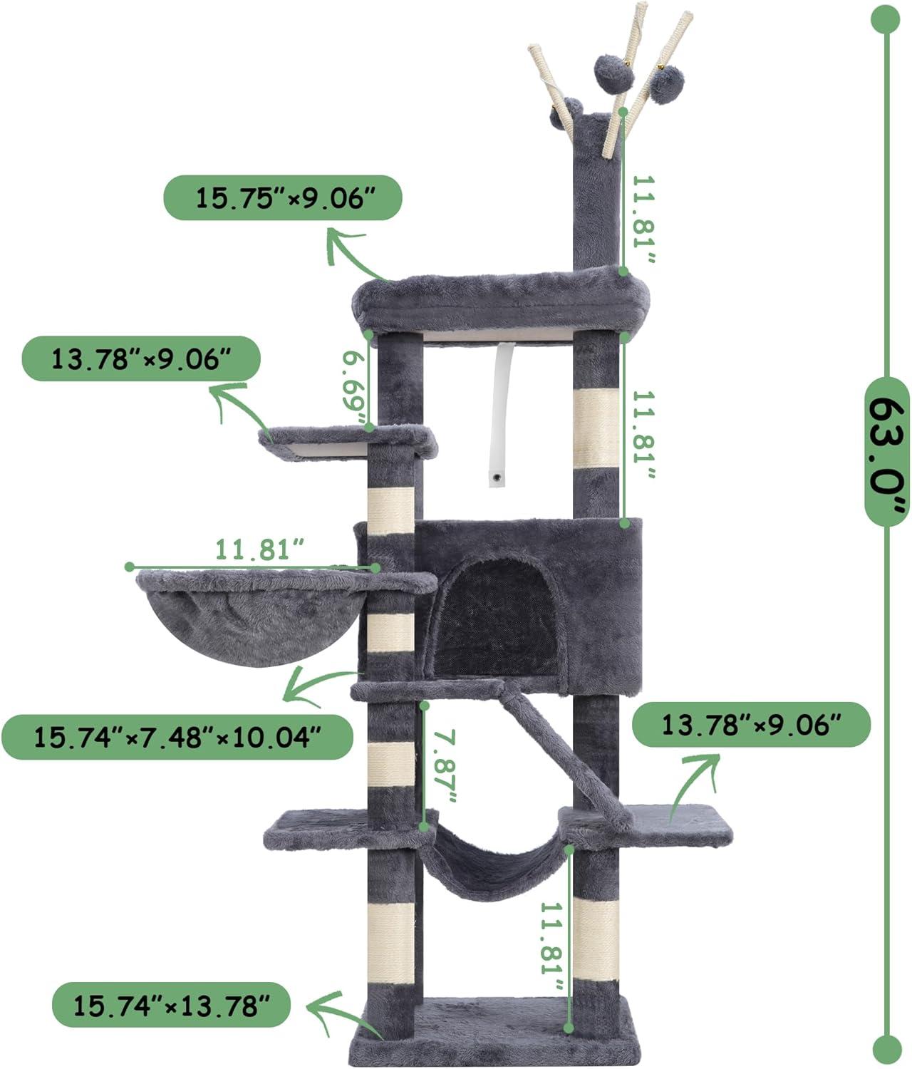 Archie & Oscar™ Indoor Cat Tower with Sisal Scratching Post
