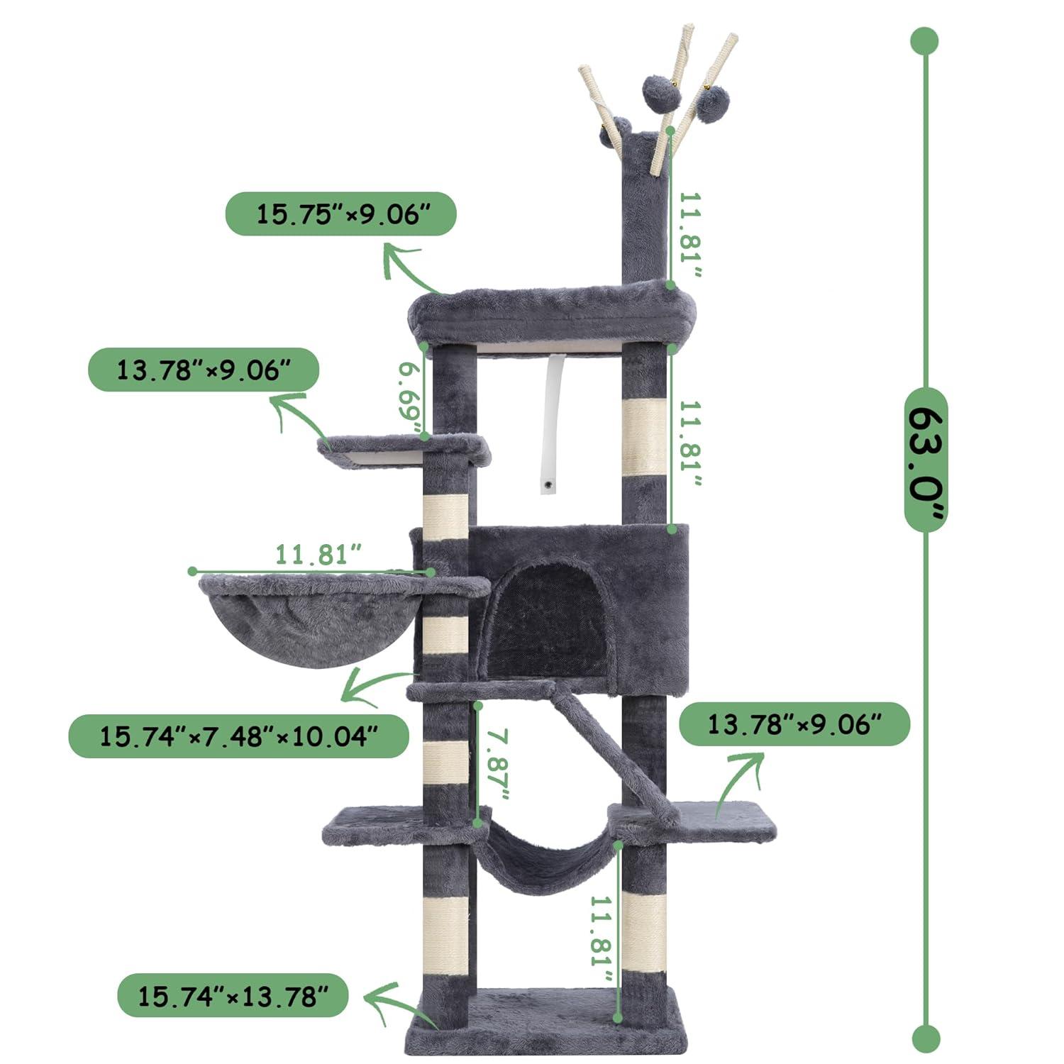 Archie & Oscar™ Indoor Cat Tower with Sisal Scratching Post