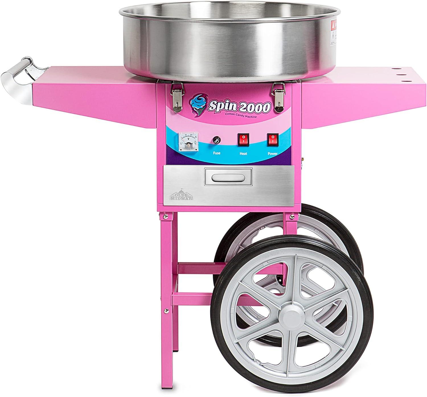 Olde Midway Cotton Candy Machine with Cart