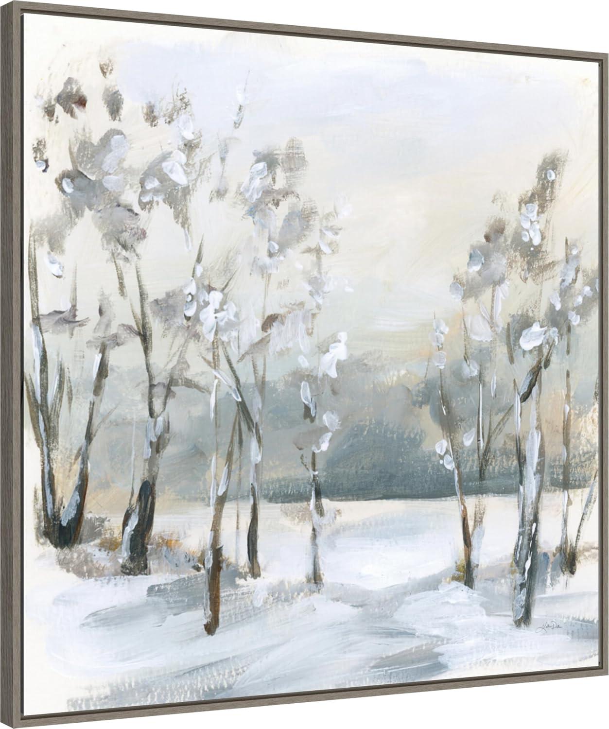 Amanti Art Snowy Winter Trees by Katrina Pete Canvas Wall Art Print Framed 30-in. x 30-in.