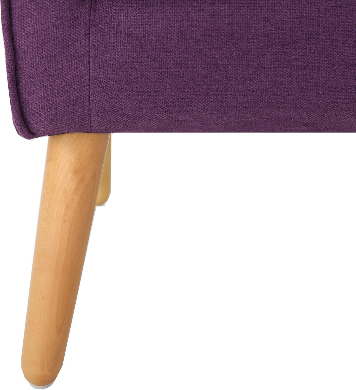 Felicity Mid-Century Armchair Purple - Christopher Knight Home: Tufted, Upholstered, Comfortable for Reading & Living Room