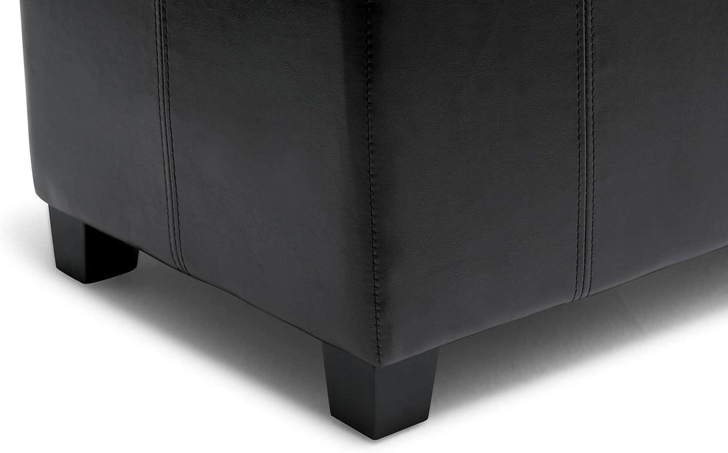 Dover Faux Leather Ottoman