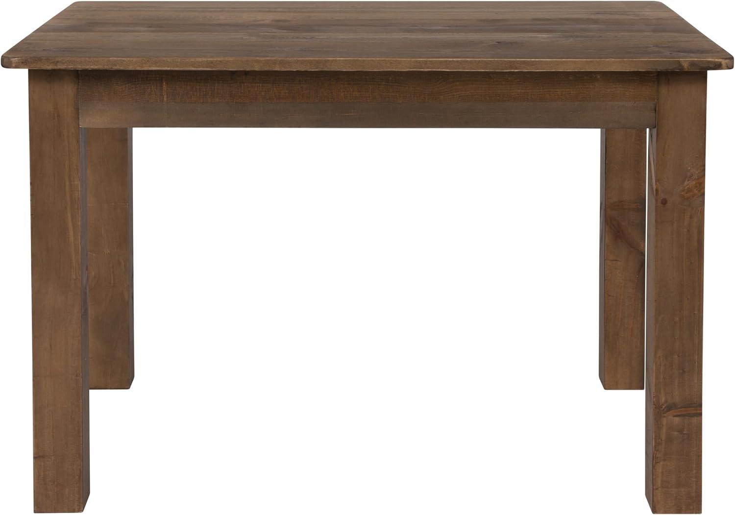 Merrick Lane Rectangular Antique Solid Pine Farm Dining Table