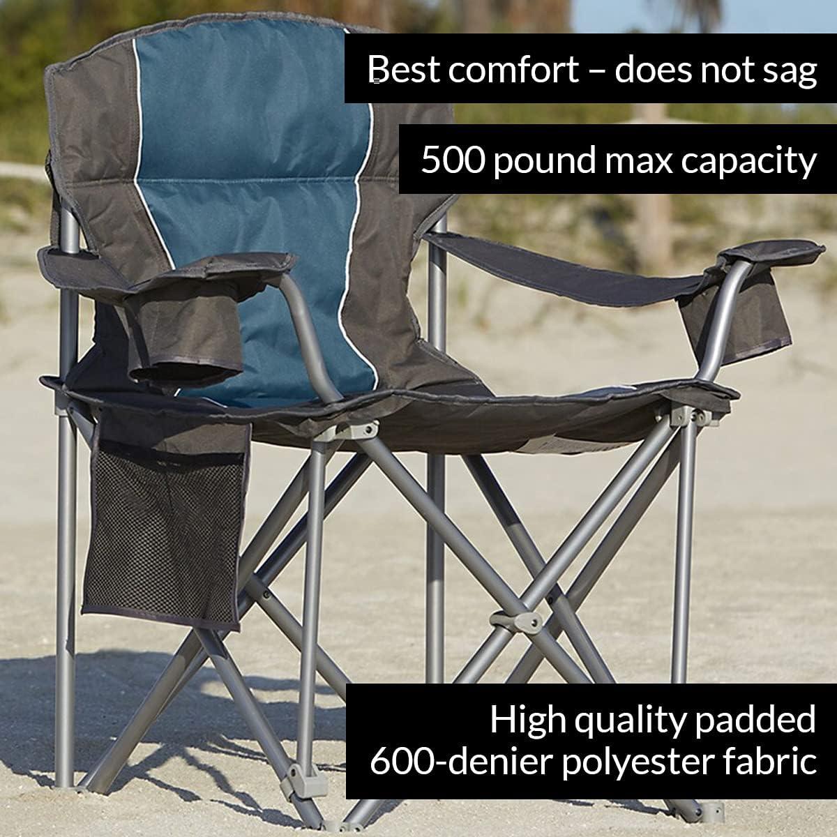 500-lb. Capacity Heavy-Duty Portable Chair Blue 500 lb