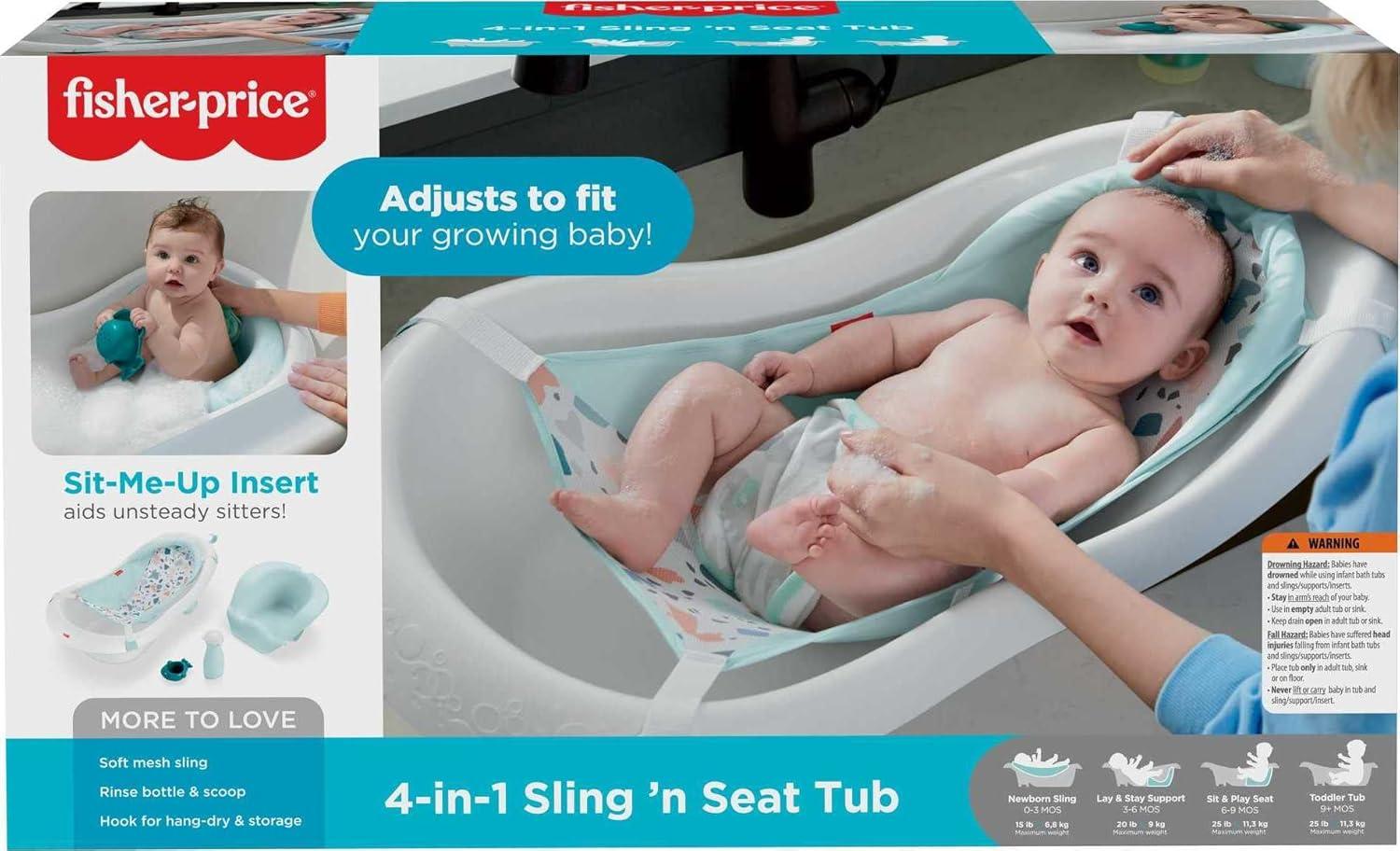 Fisher-Price 4-in-1 Sling 'n Seat Tub, Pacific Pebble