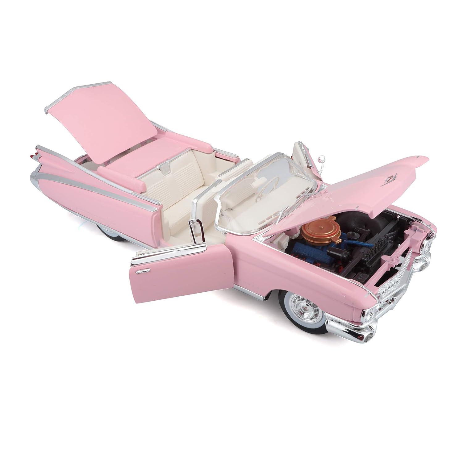 1959 Cadillac Eldorado Biarritz Convertible, Pink - Maisto Premiere 36813 - 1/18 Scale Diecast Model Toy Car