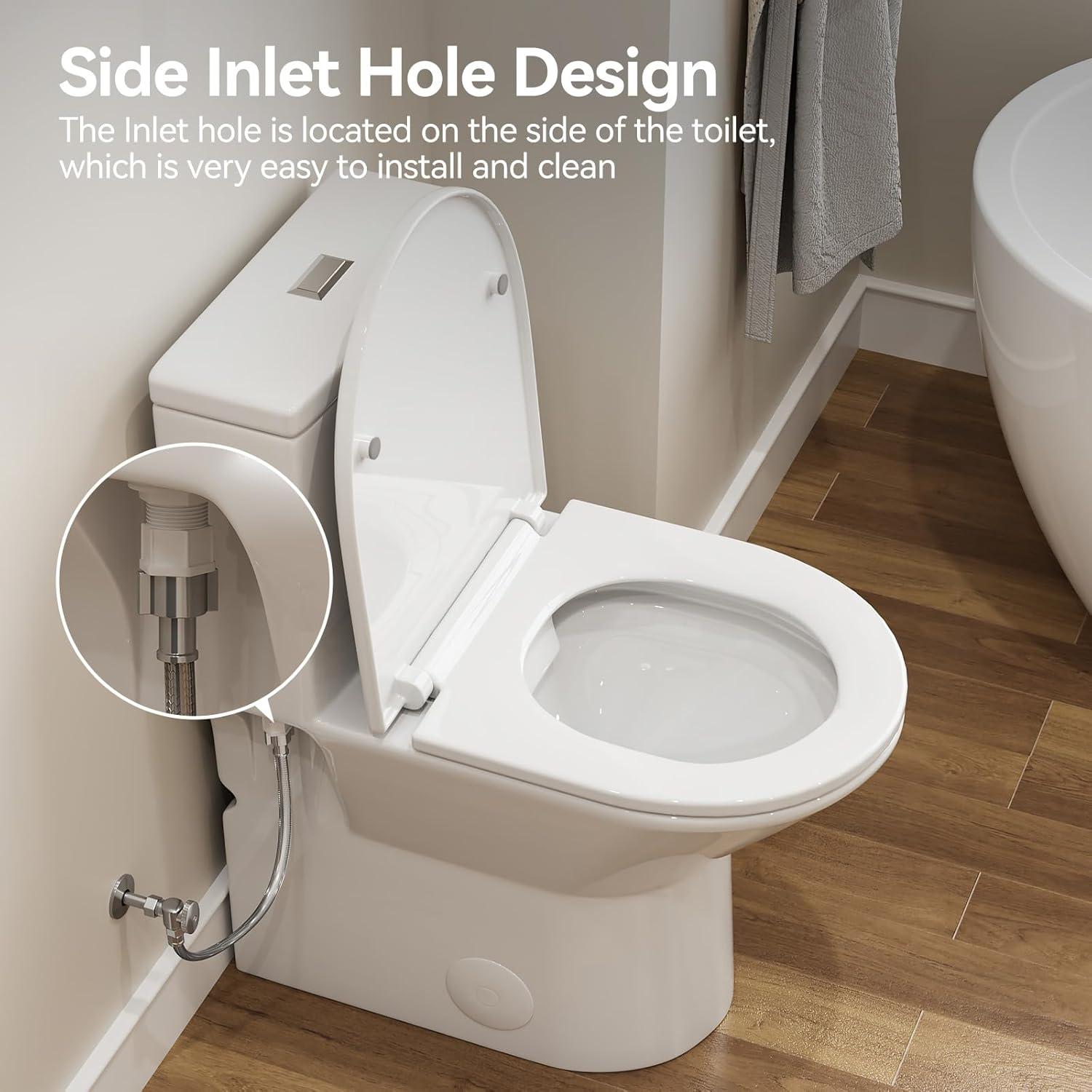 Elongated One Piece Toilet, 17.3+" ADA Comfort Chair Seat Height, 1.1/1.6 GPF Dual Flush Toilet for Bathroom, MAP 1000g