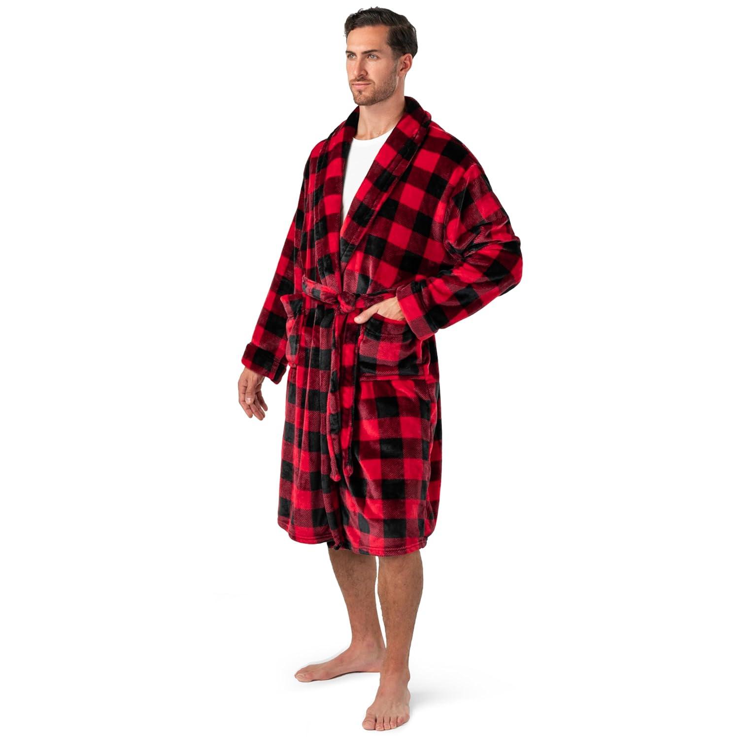 Rosalind Wheeler Speight Fleece Mid-Calf Bathrobe with Pockets