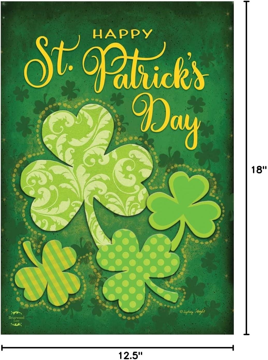 Briarwood Lane Lucky Shamrocks St. Patrick's Day Garden Flag Patt