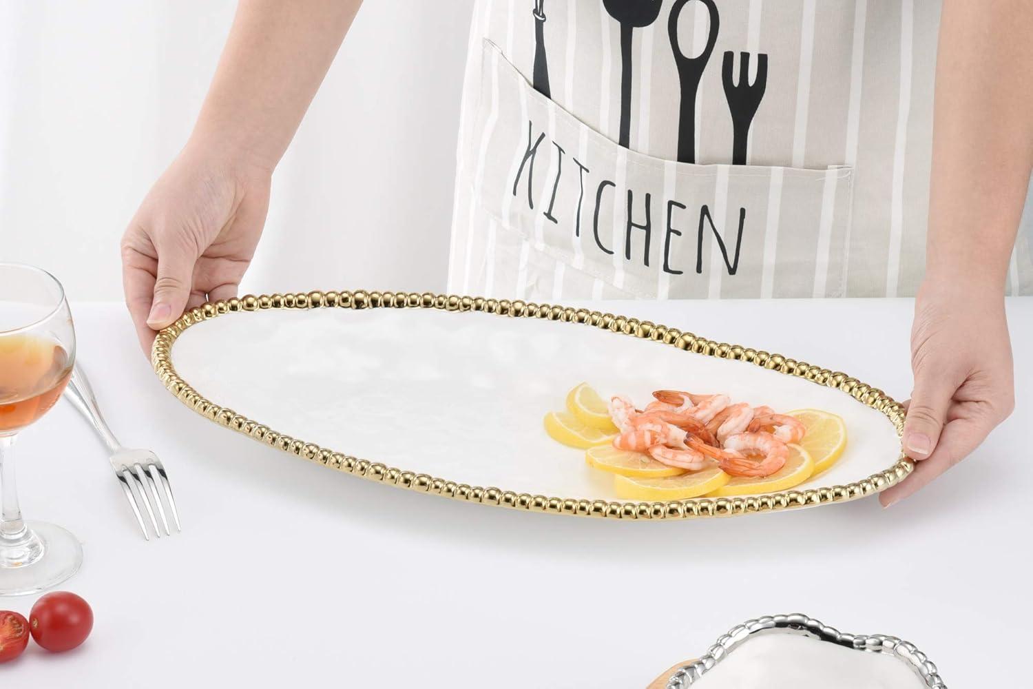 Pampa Bay Golden Salerno Oval Serving Piece