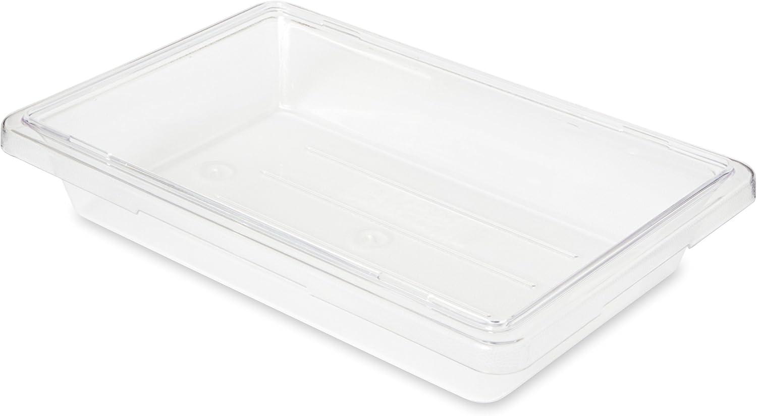 Food/Tote Boxes, 2gal, 18w x 12d x 3 1/2h, Clear